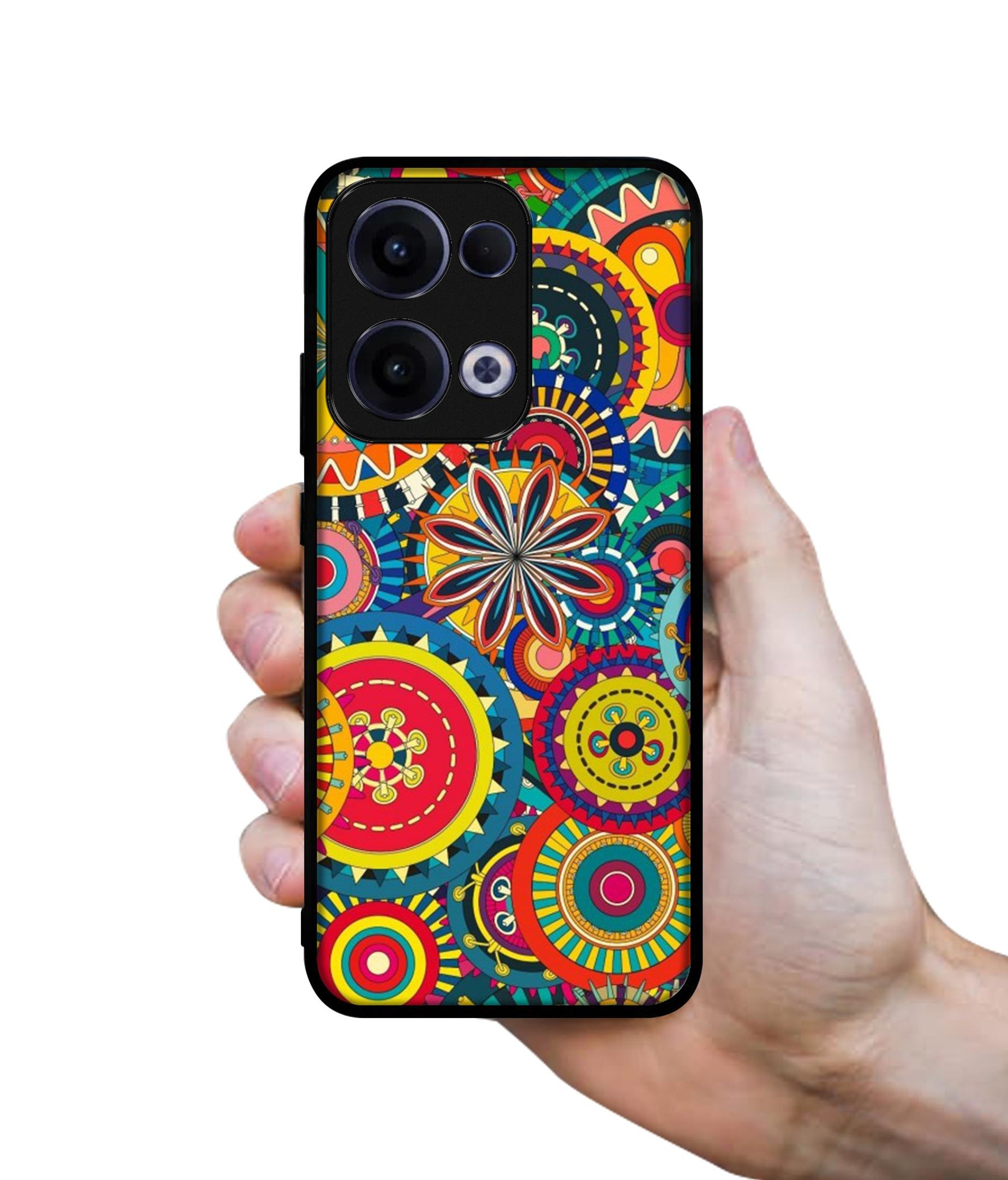 Ring Pattern Print Designer 2D Printed Back Case Cover for Oppo Reno13 5G