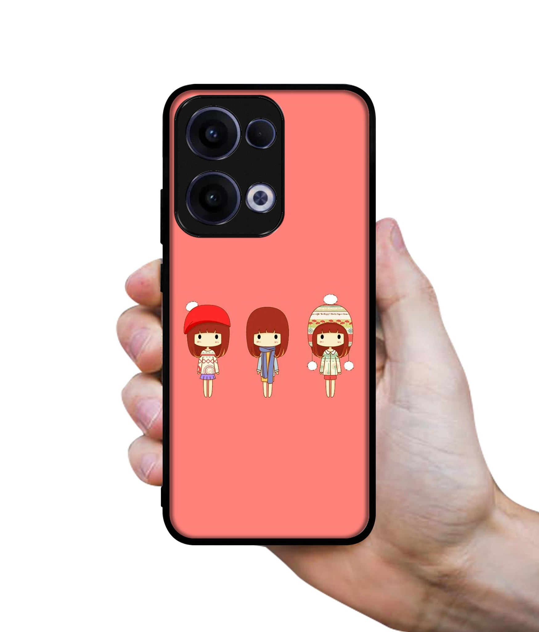 Cute Girls Designer 2D Printed Back Case Cover for Oppo Reno13 5G