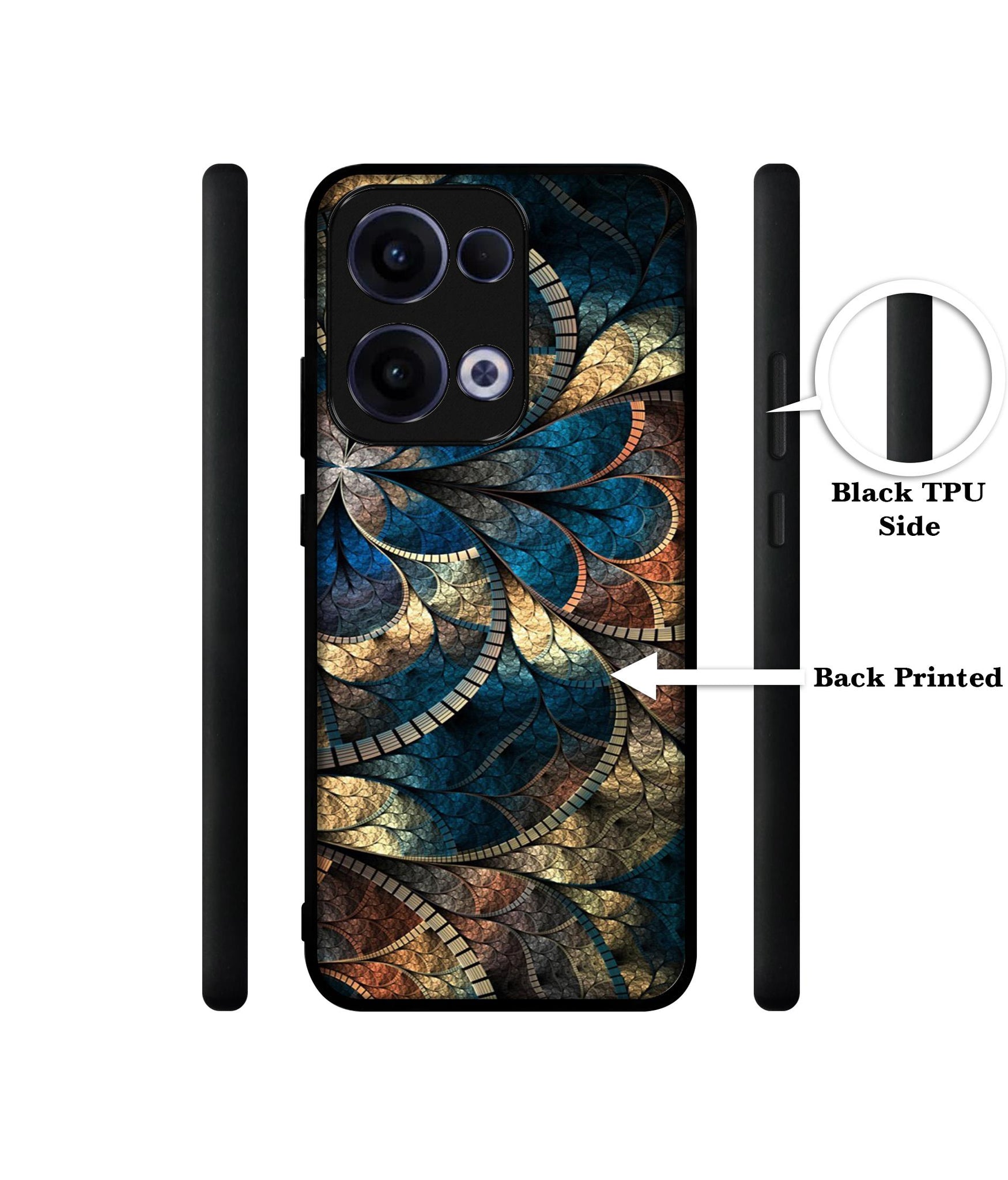 Fractional Pattern Designer 2D Printed Back Case Cover for Oppo Reno13 5G