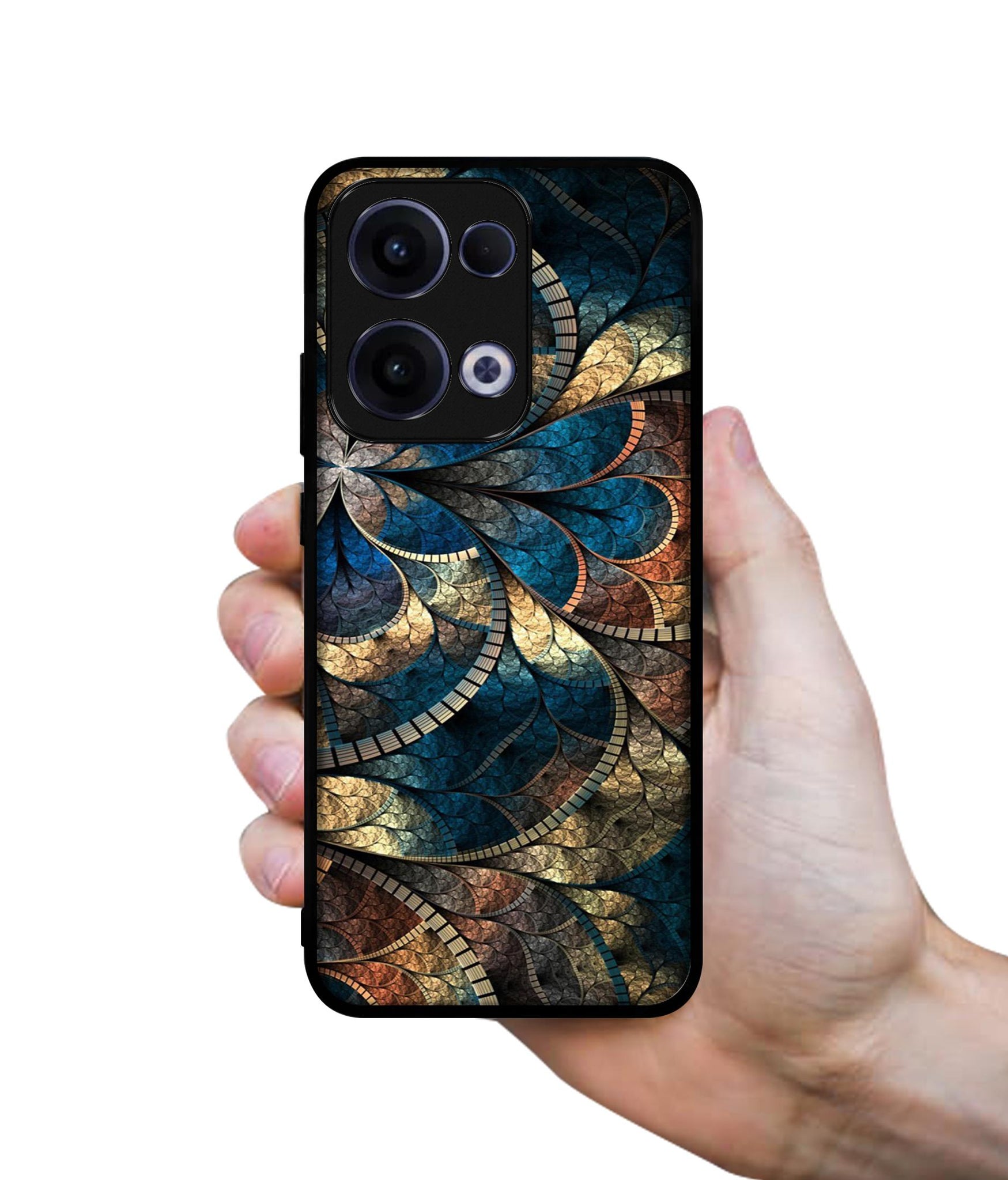 Fractional Pattern Designer 2D Printed Back Case Cover for Oppo Reno13 5G