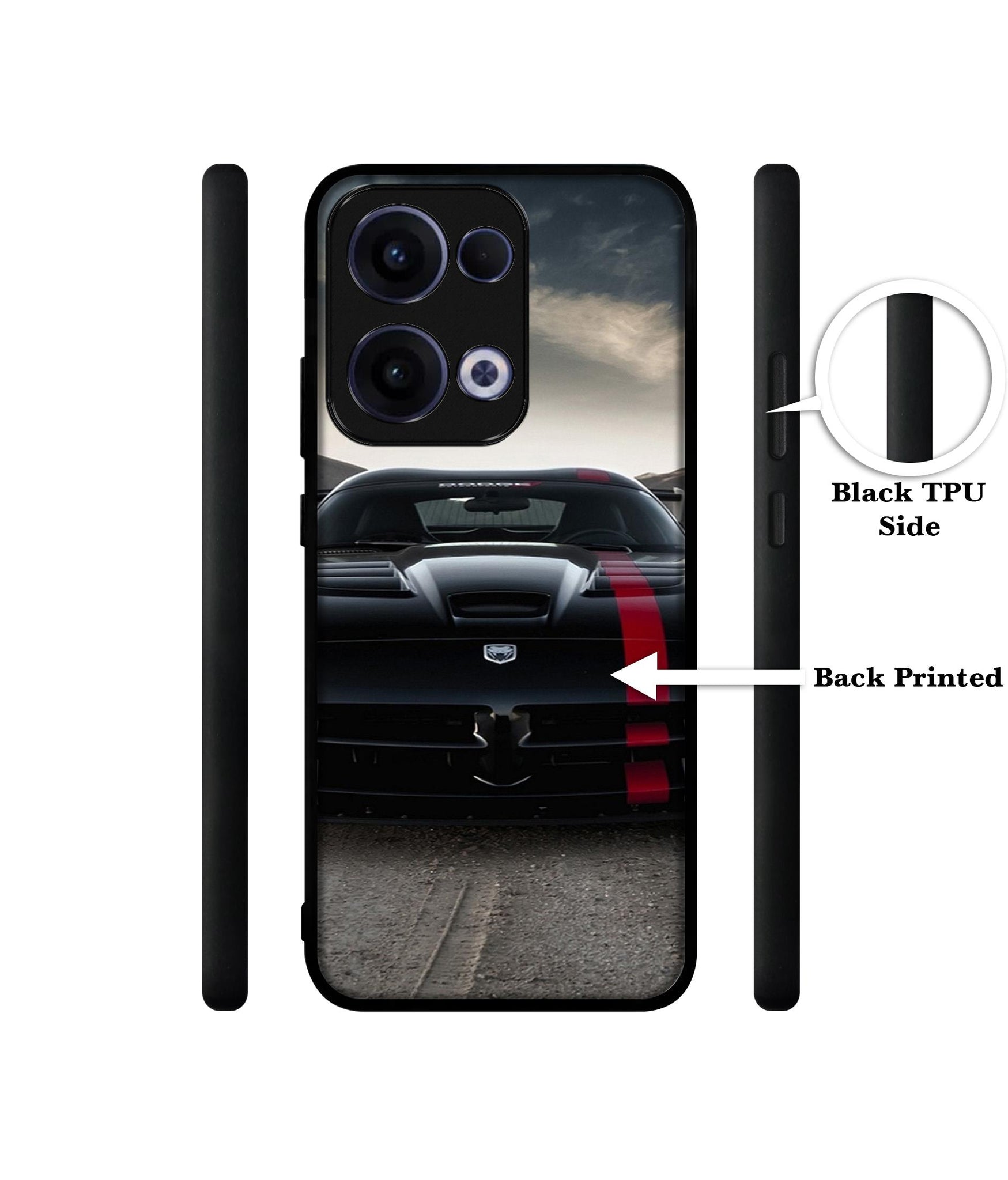 Sports Car Pattern Designer 2D Printed Back Case Cover for Oppo Reno13 5G