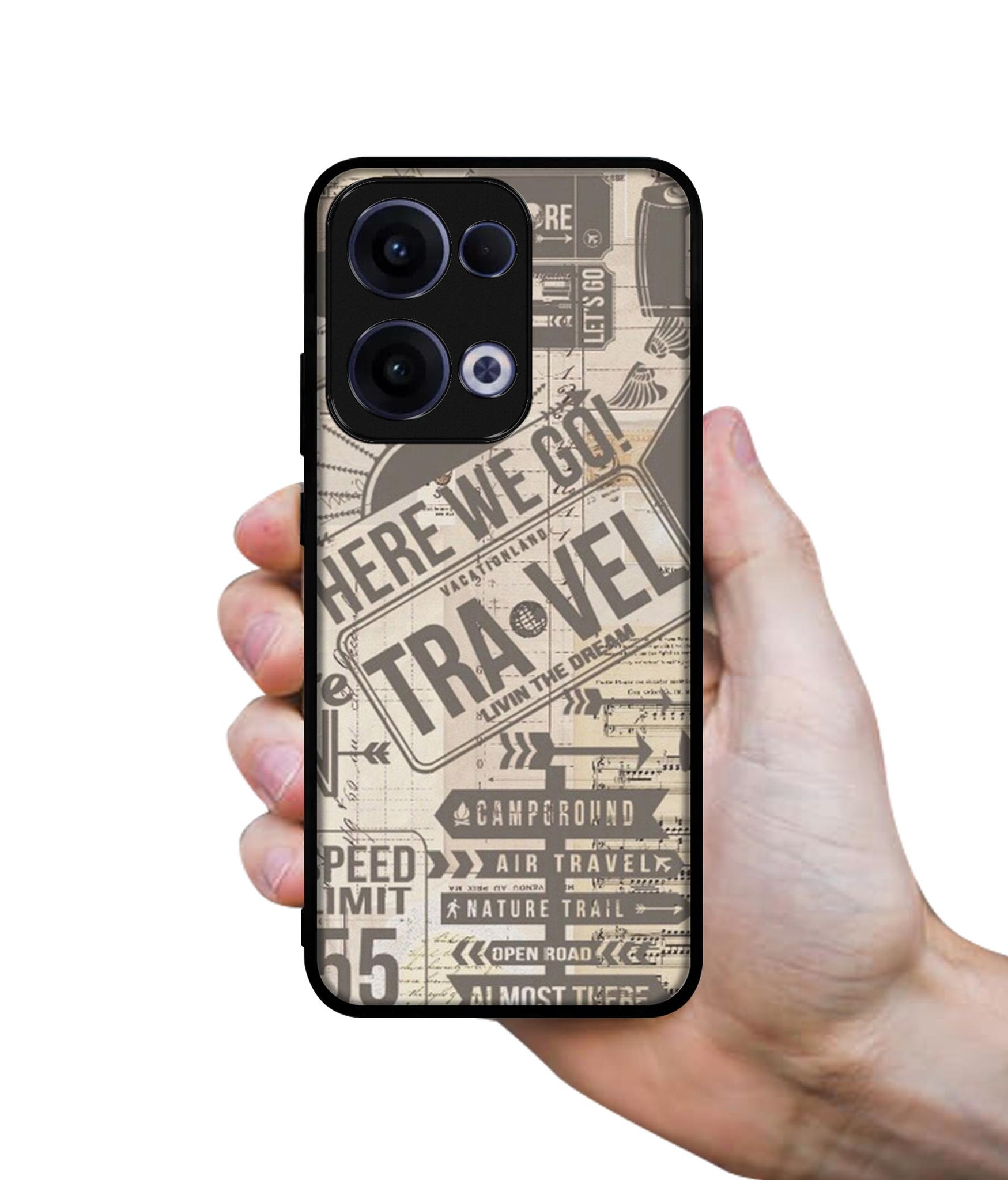 Travel Designer 2D Printed Back Case Cover for Oppo Reno13 5G