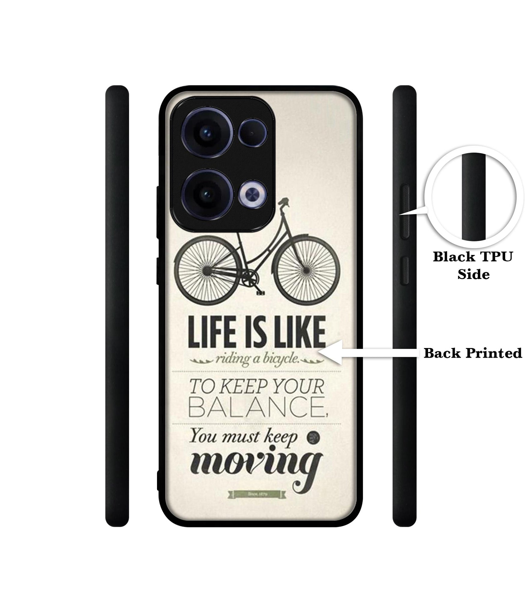 Life is Like Moving Designer 2D Printed Back Case Cover for Oppo Reno13 5G