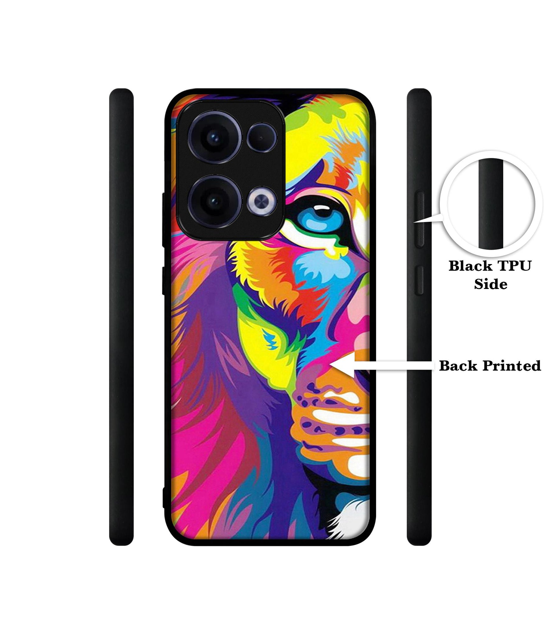 Lion Designer 2D Printed Back Case Cover for Oppo Reno13 5G