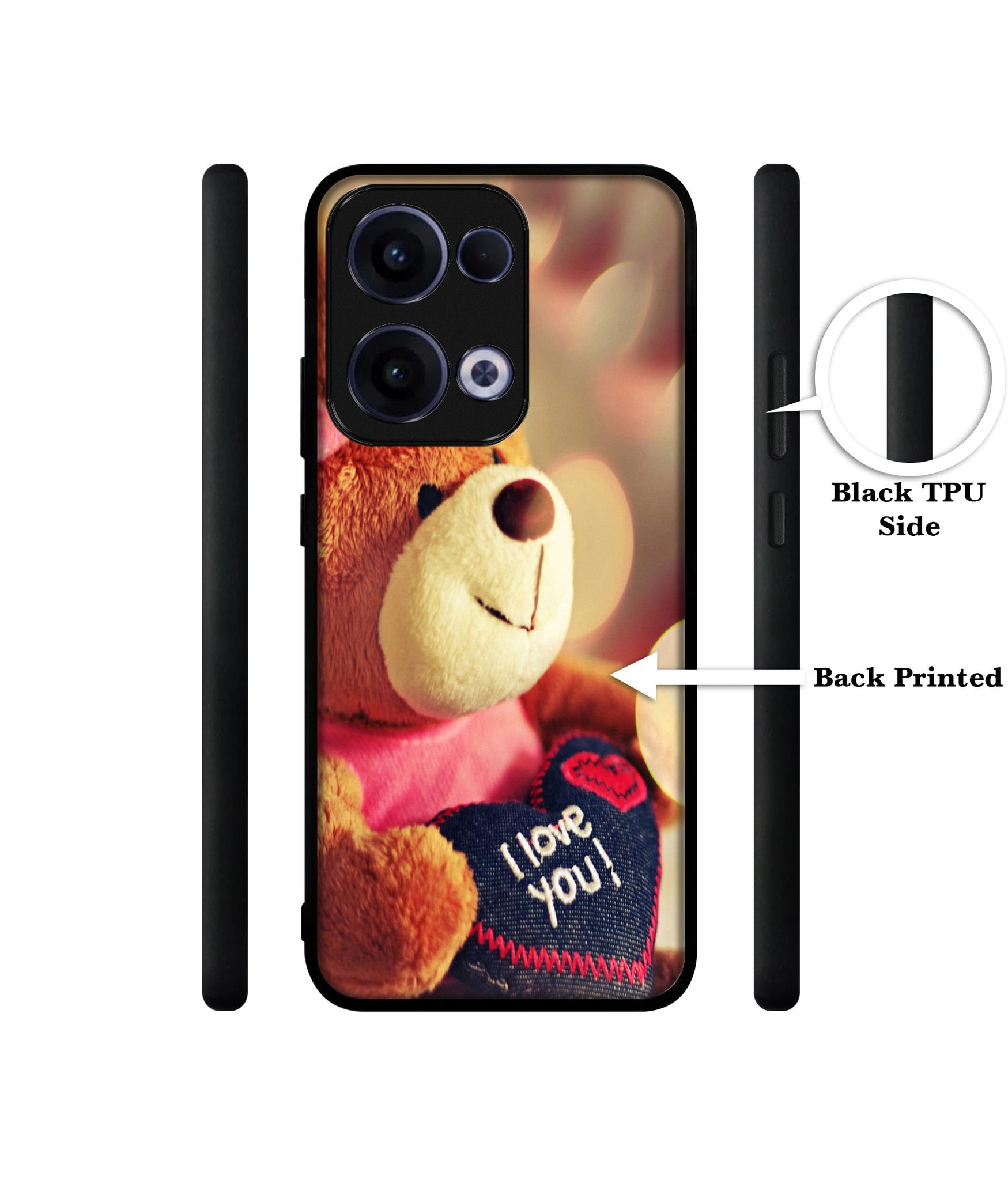 Teddy Bear Designer 2D Printed Back Case Cover for Oppo Reno13 5G