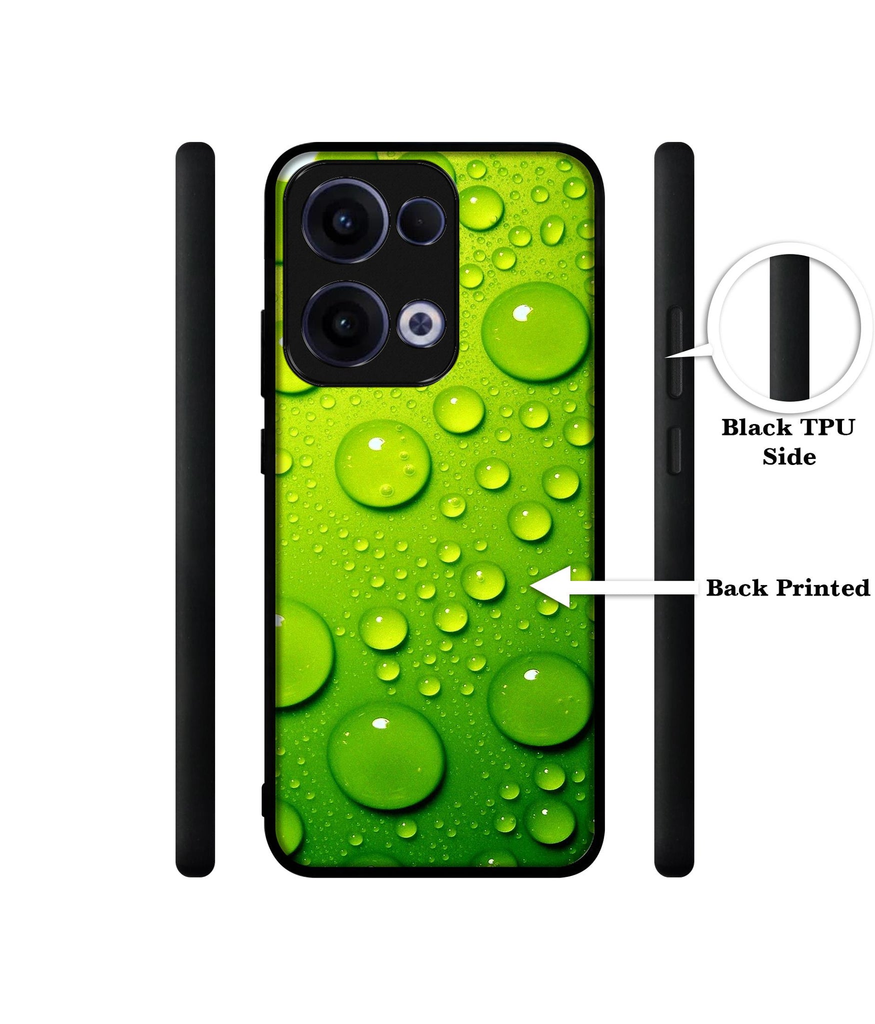 Green Bubbles Designer 2D Printed Back Case Cover for Oppo Reno13 5G