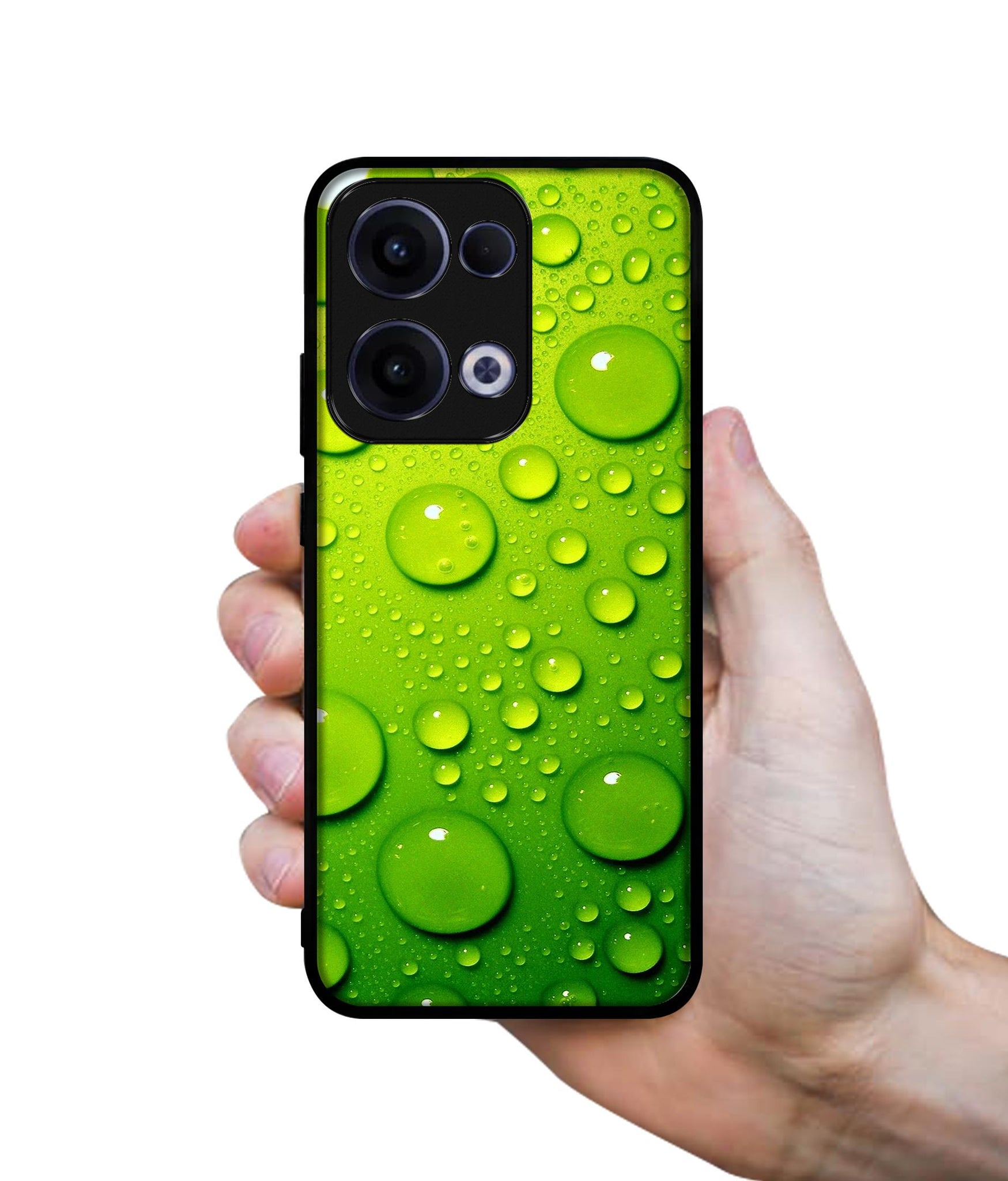 Green Bubbles Designer 2D Printed Back Case Cover for Oppo Reno13 5G