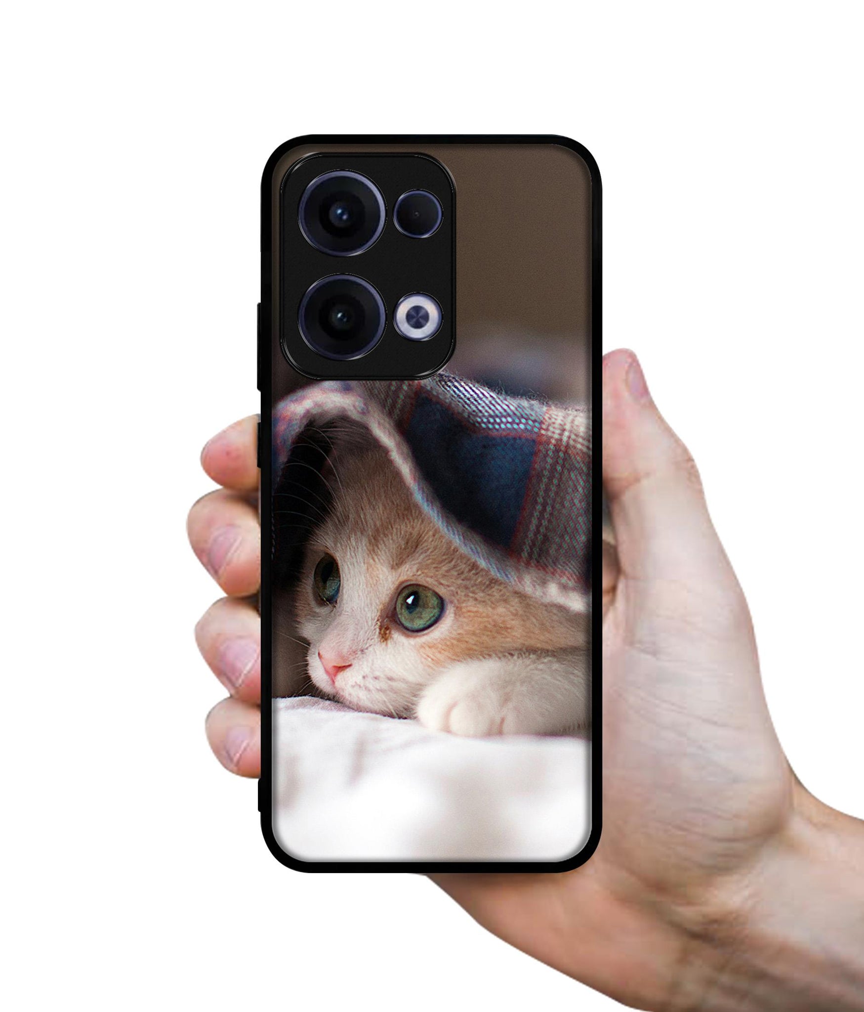Sleepy Kitten Designer 2D Printed Back Case Cover for Oppo Reno13 5G