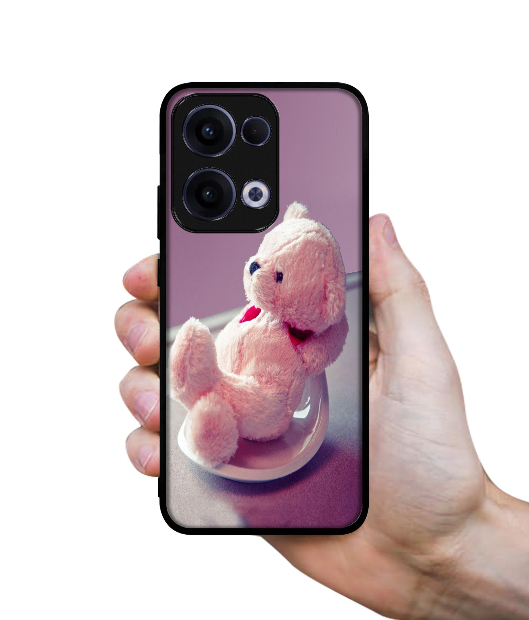Cute Teddy Bear Designer 2D Printed Back Case Cover for Oppo Reno13 5G
