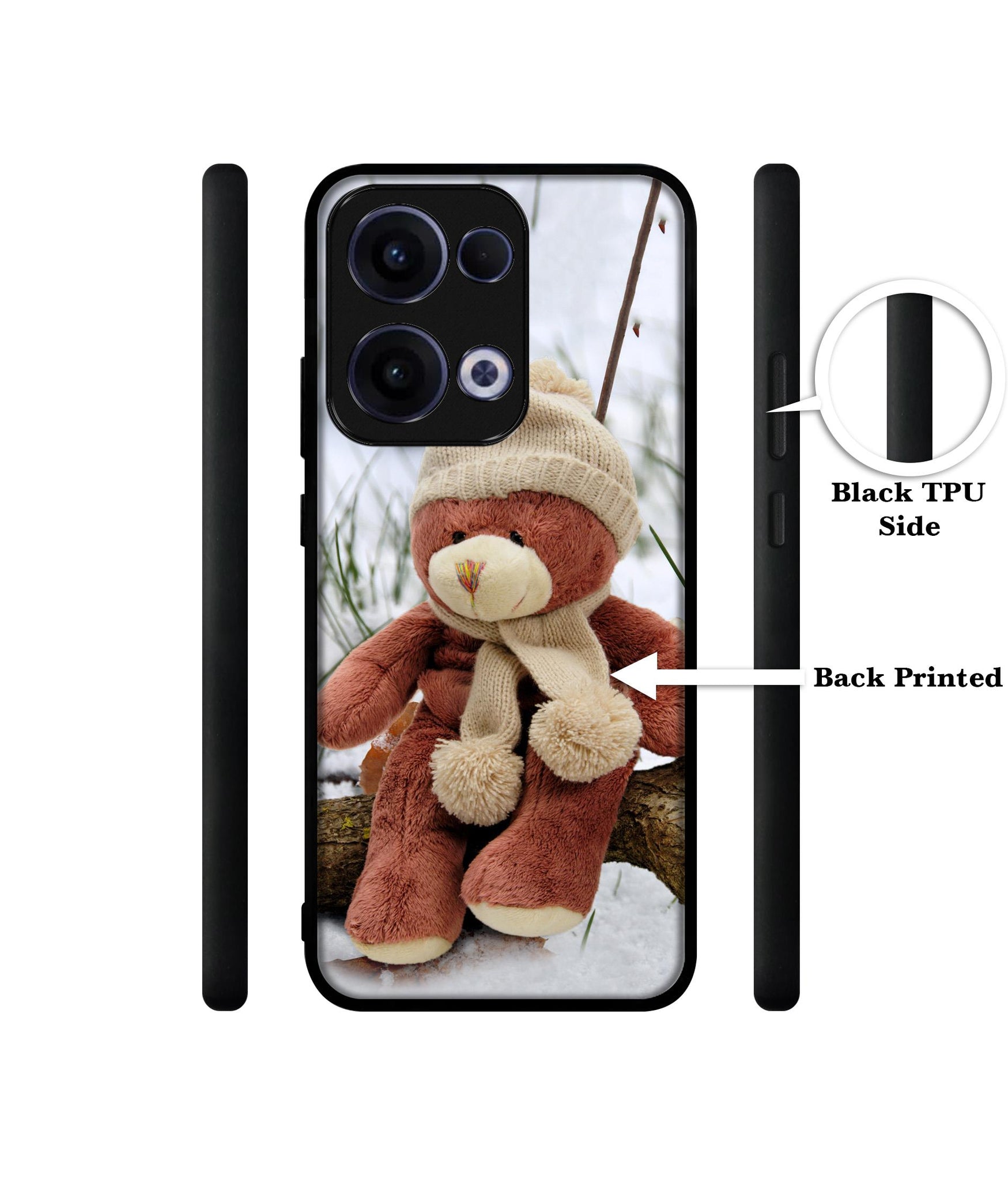 Woolen Bear Designer 2D Printed Back Case Cover for Oppo Reno13 5G