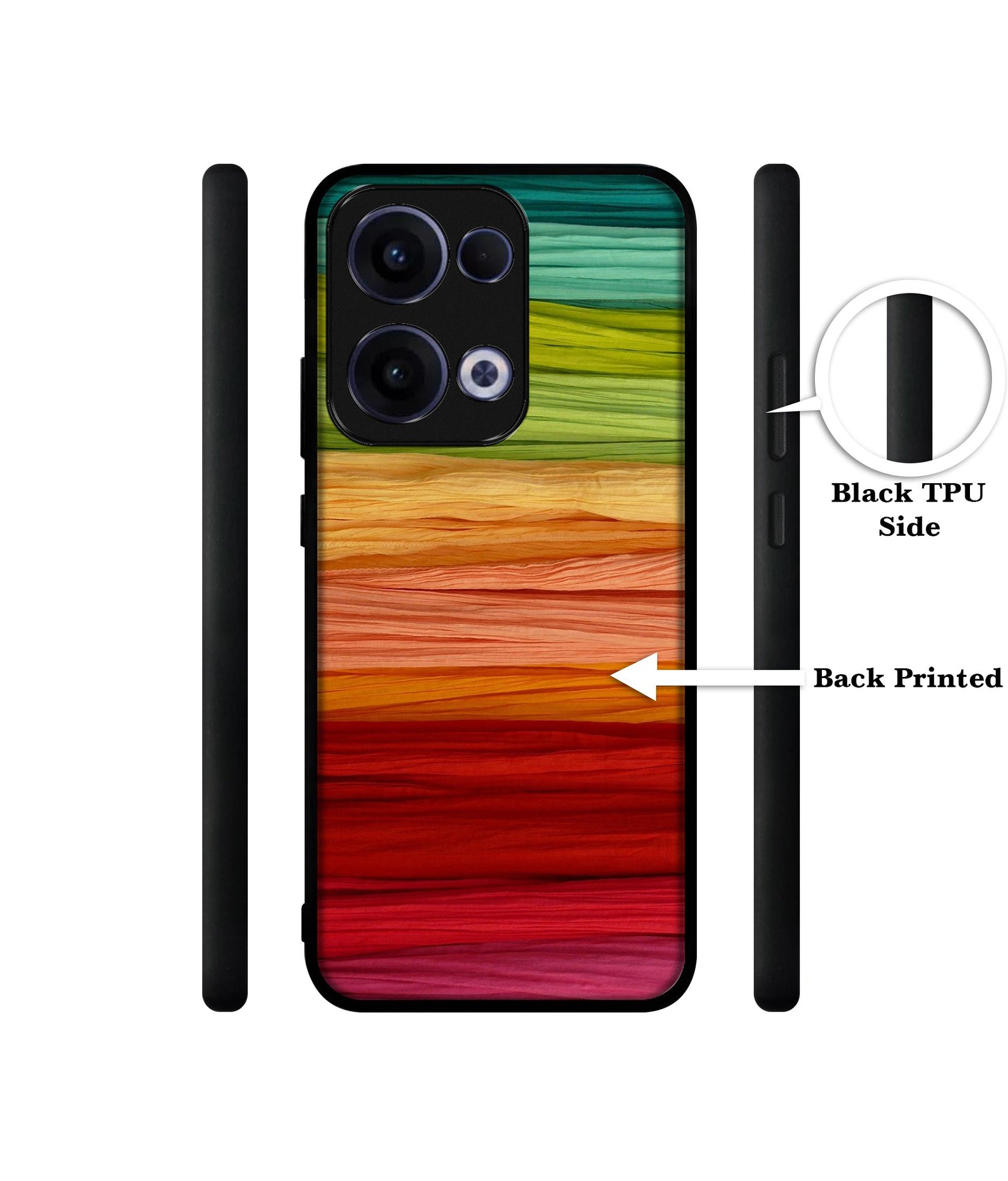 Colorful Thread Designer 2D Printed Back Case Cover for Oppo Reno13 5G