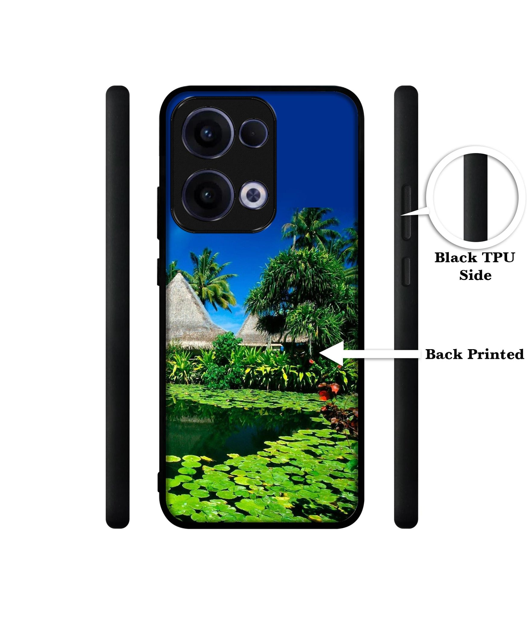Tropics Water Designer 2D Printed Back Case Cover for Oppo Reno13 5G
