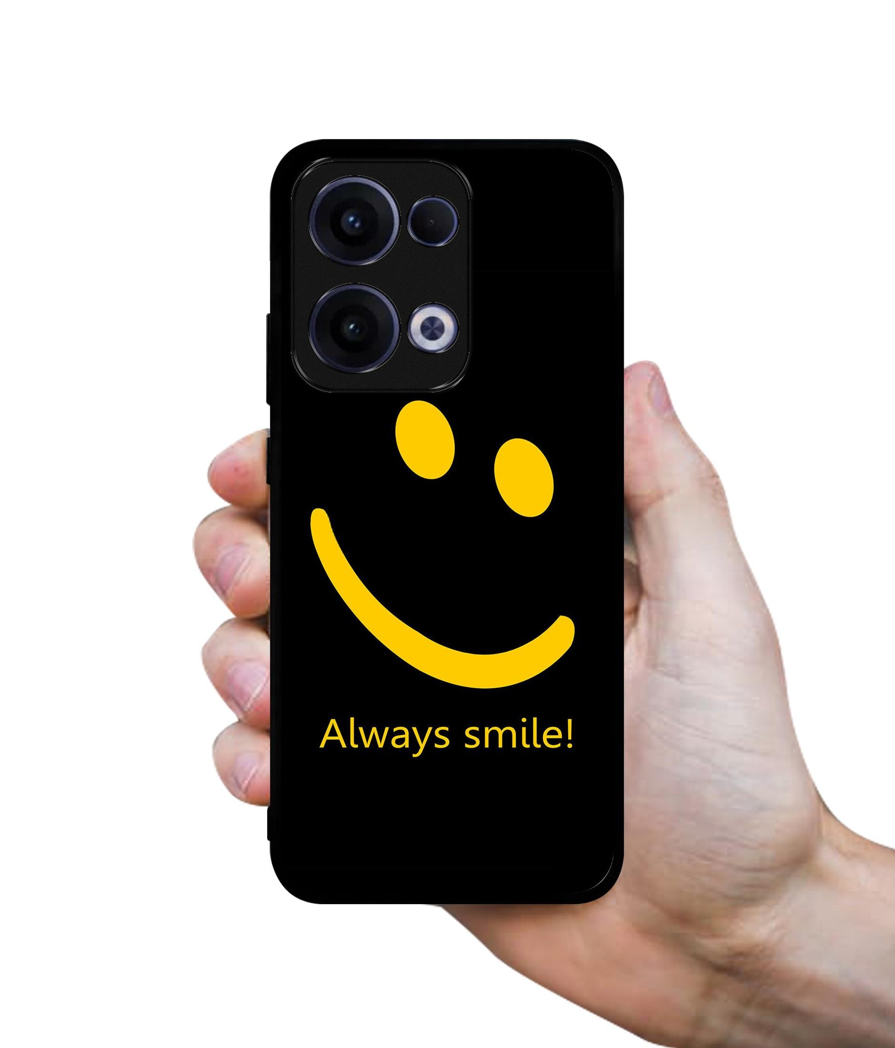 Always Smile Quote Designer 2D Printed Back Case Cover for Oppo Reno13 5G