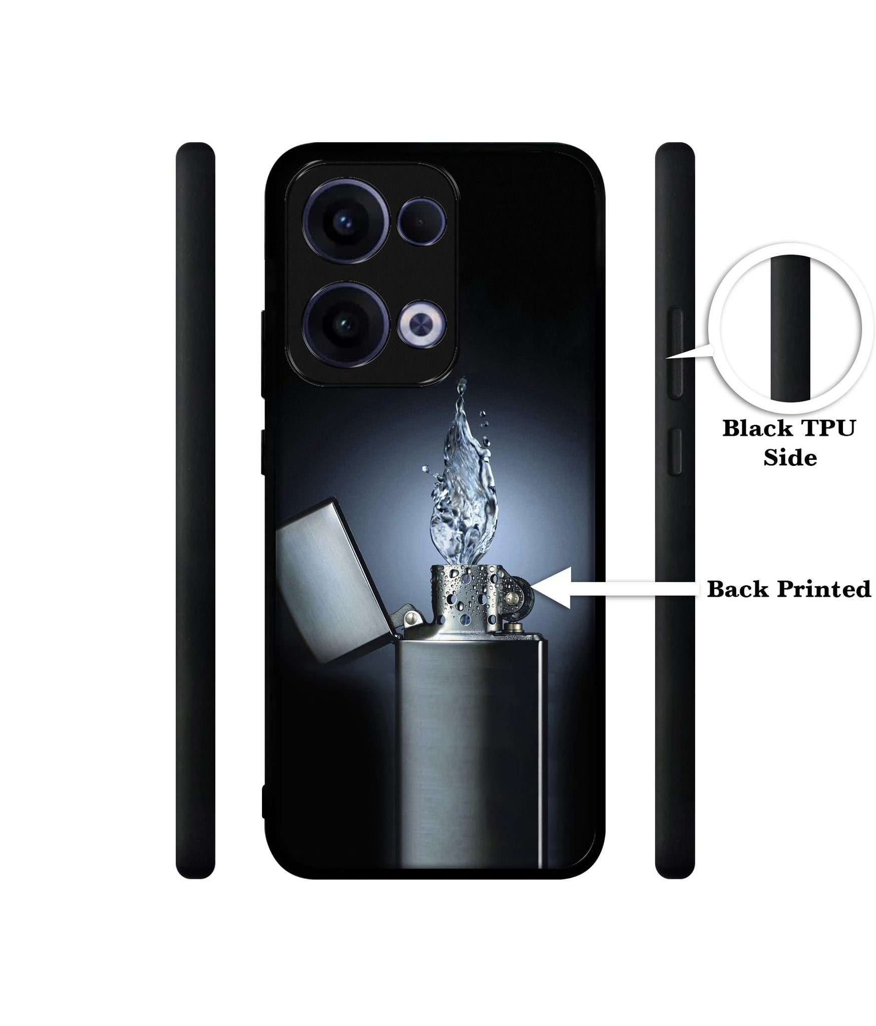 Water Lighter Designer 2D Printed Back Case Cover for Oppo Reno13 5G
