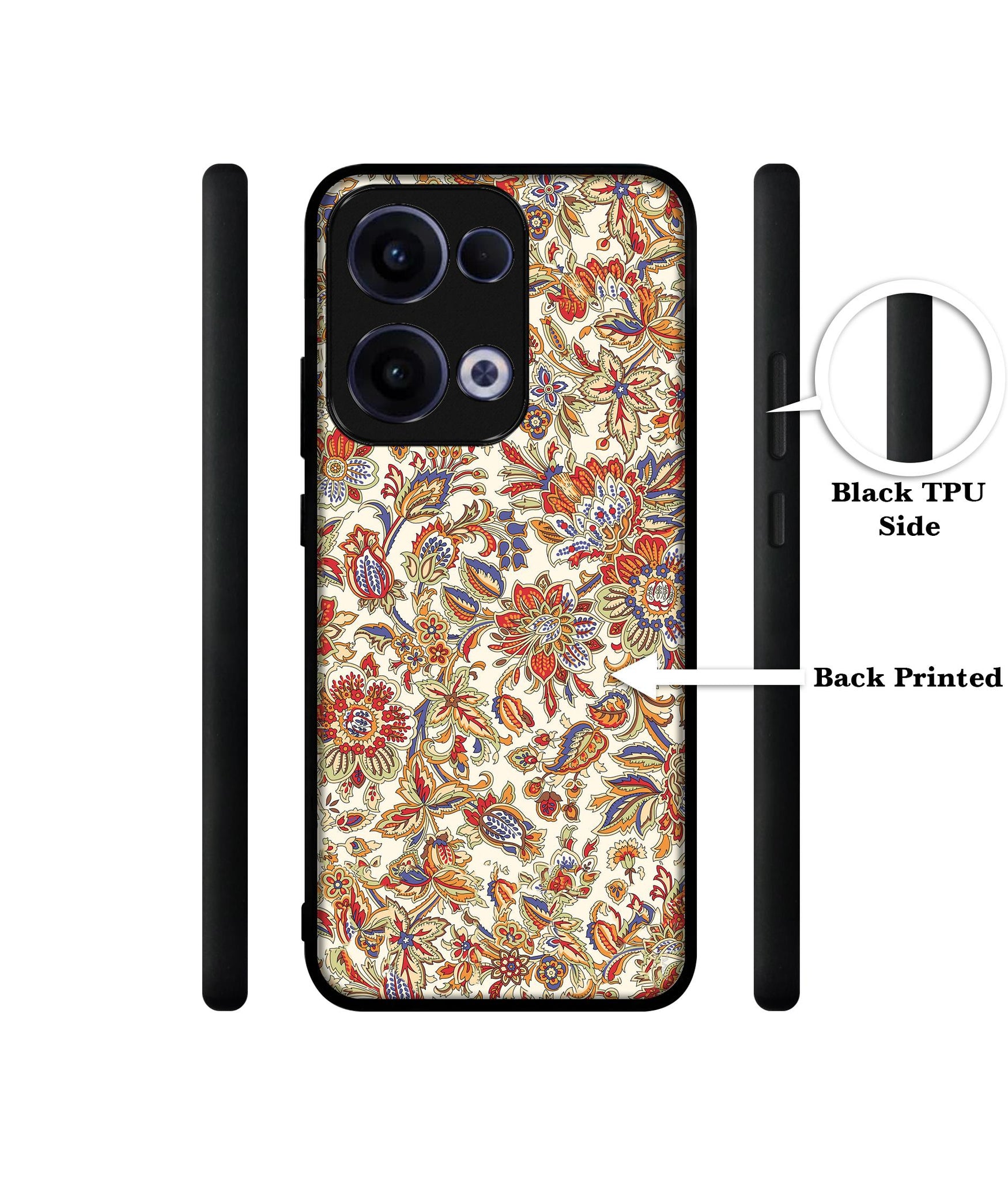 Floral Designer 2D Printed Back Case Cover for Oppo Reno13 5G