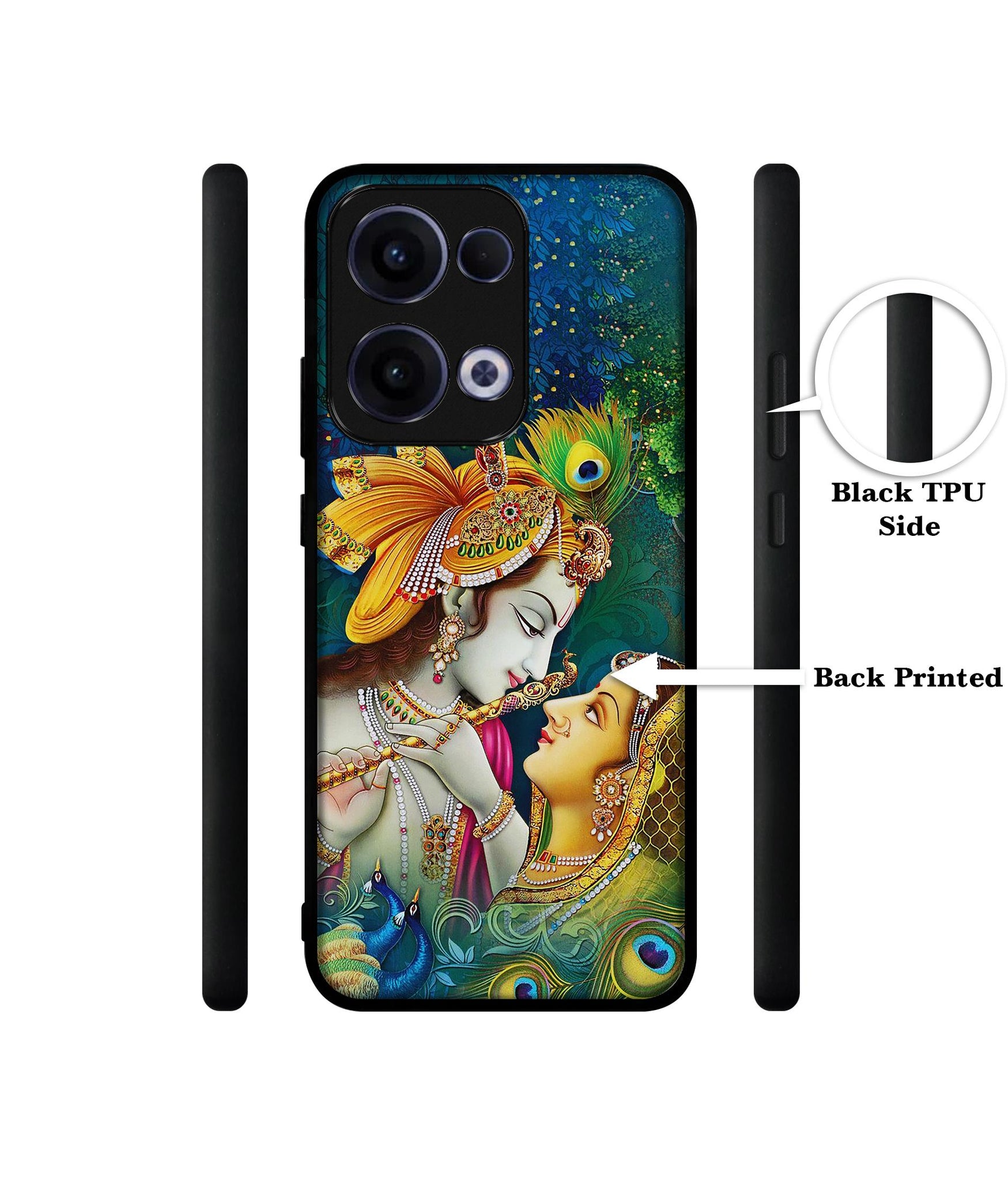 Radha Kishan Love Designer 2D Printed Back Case Cover for Oppo Reno13 5G