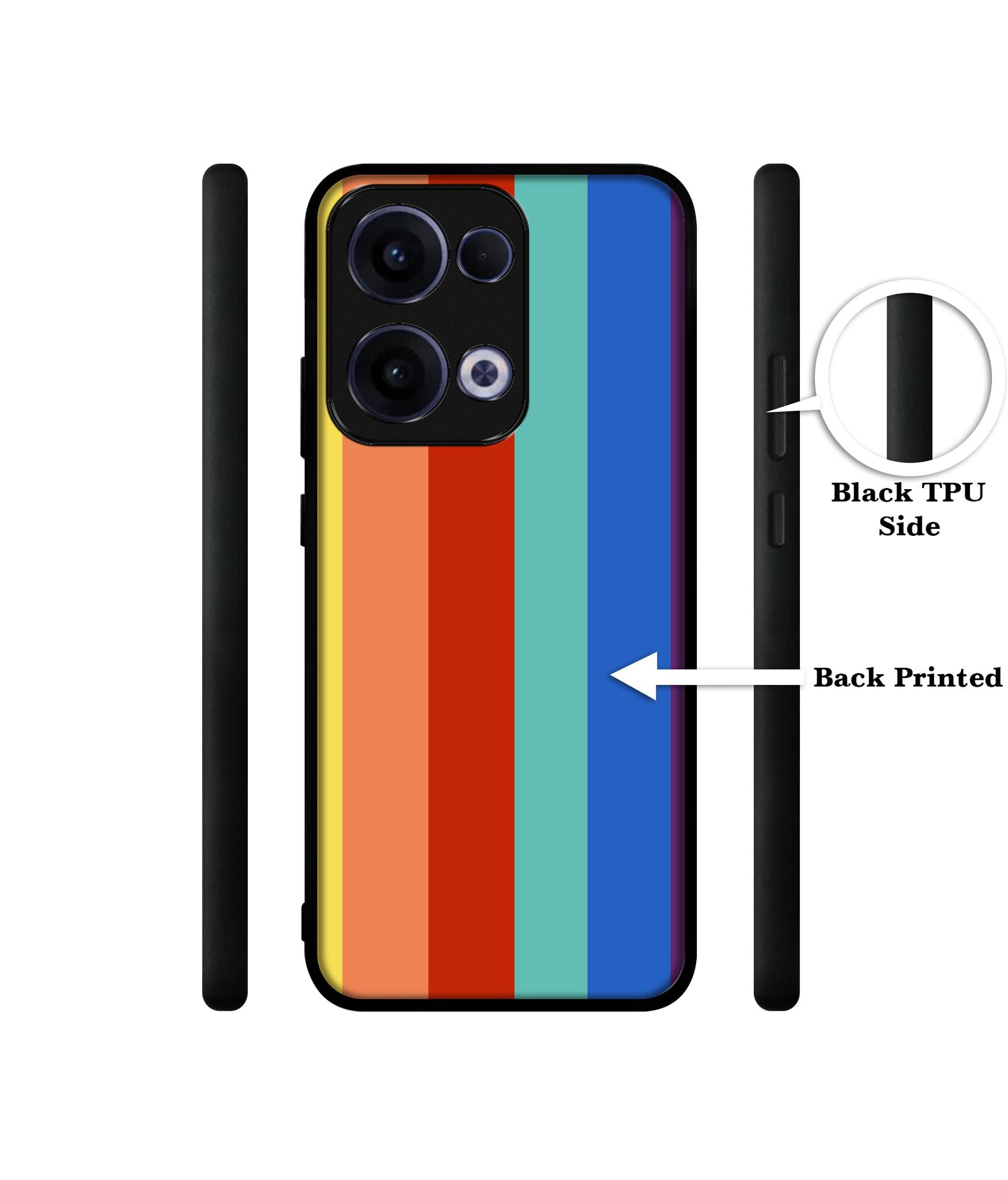 Rainbow Colors Designer 2D Printed Back Case Cover for Oppo Reno13 5G