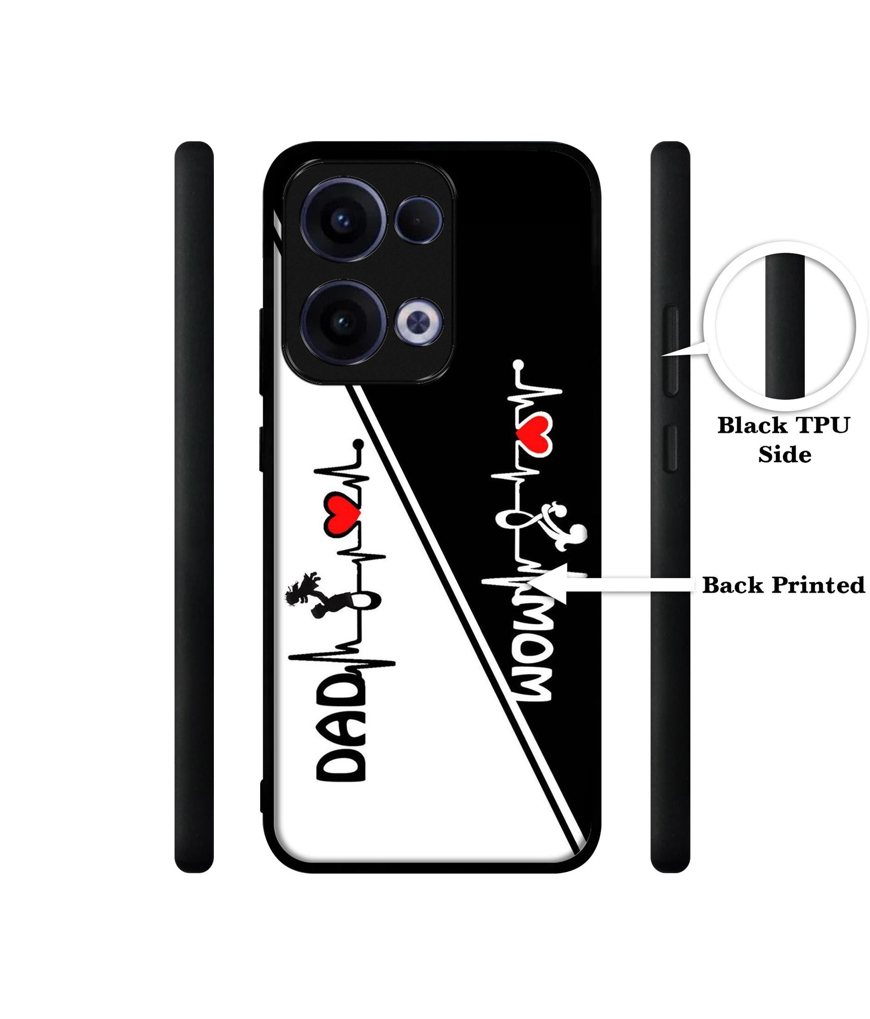Mom and Dad Lover Designer 2D Printed Back Case Cover for Oppo Reno13 5G