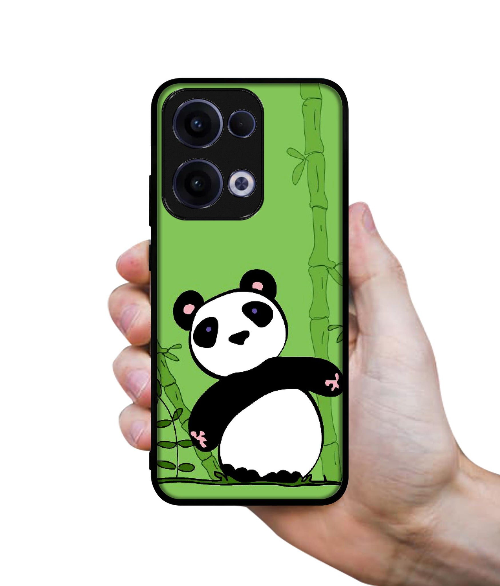 Panda with Bamboo Designer 2D Printed Back Case Cover for Oppo Reno13 5G