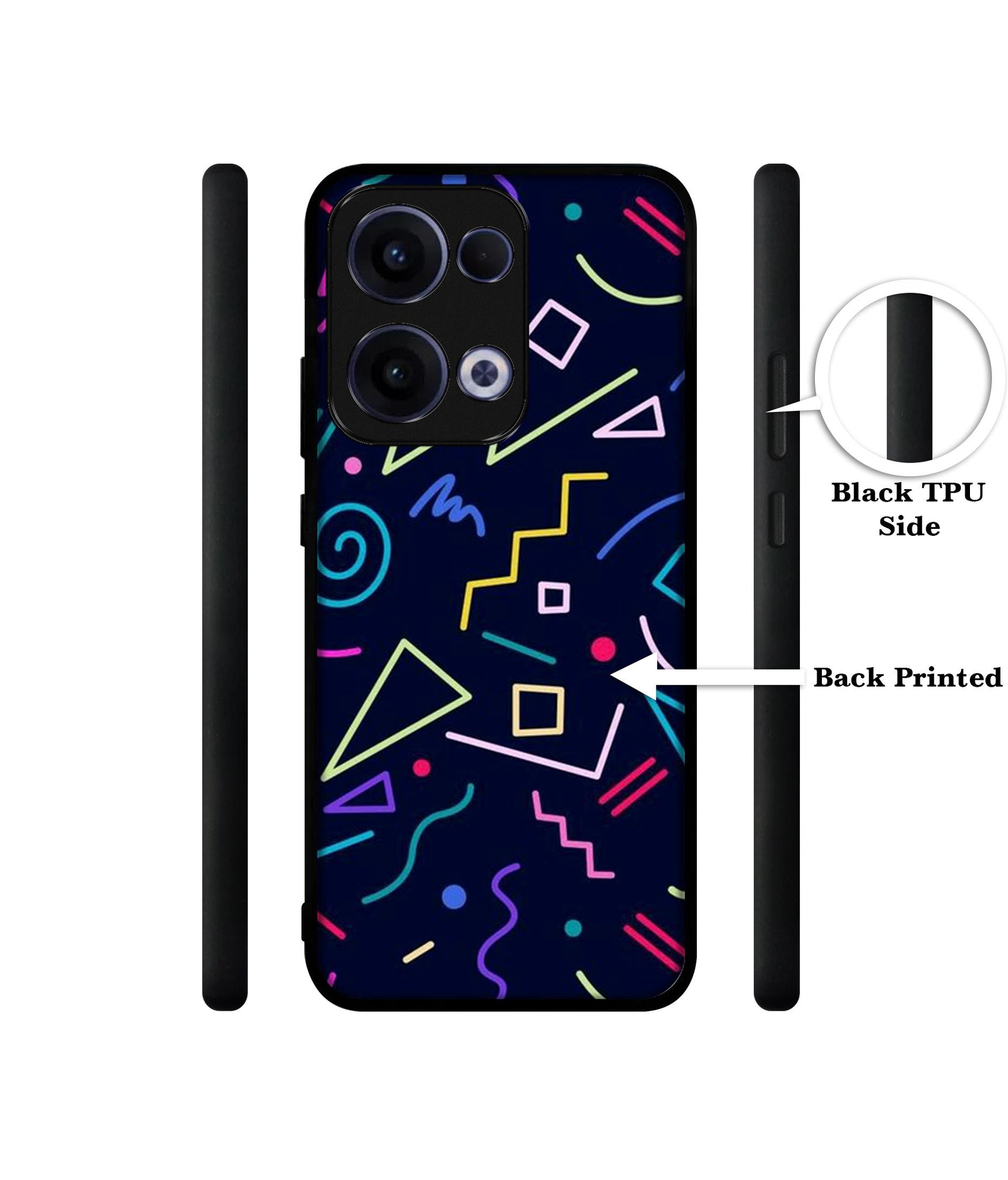 Retro Abstract Designer 2D Printed Back Case Cover for Oppo Reno13 5G