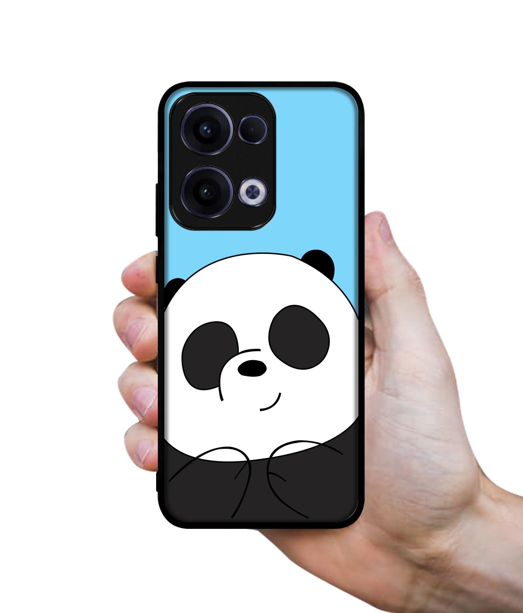 Cute Panda Designer 2D Printed Back Case Cover for Oppo Reno13 5G