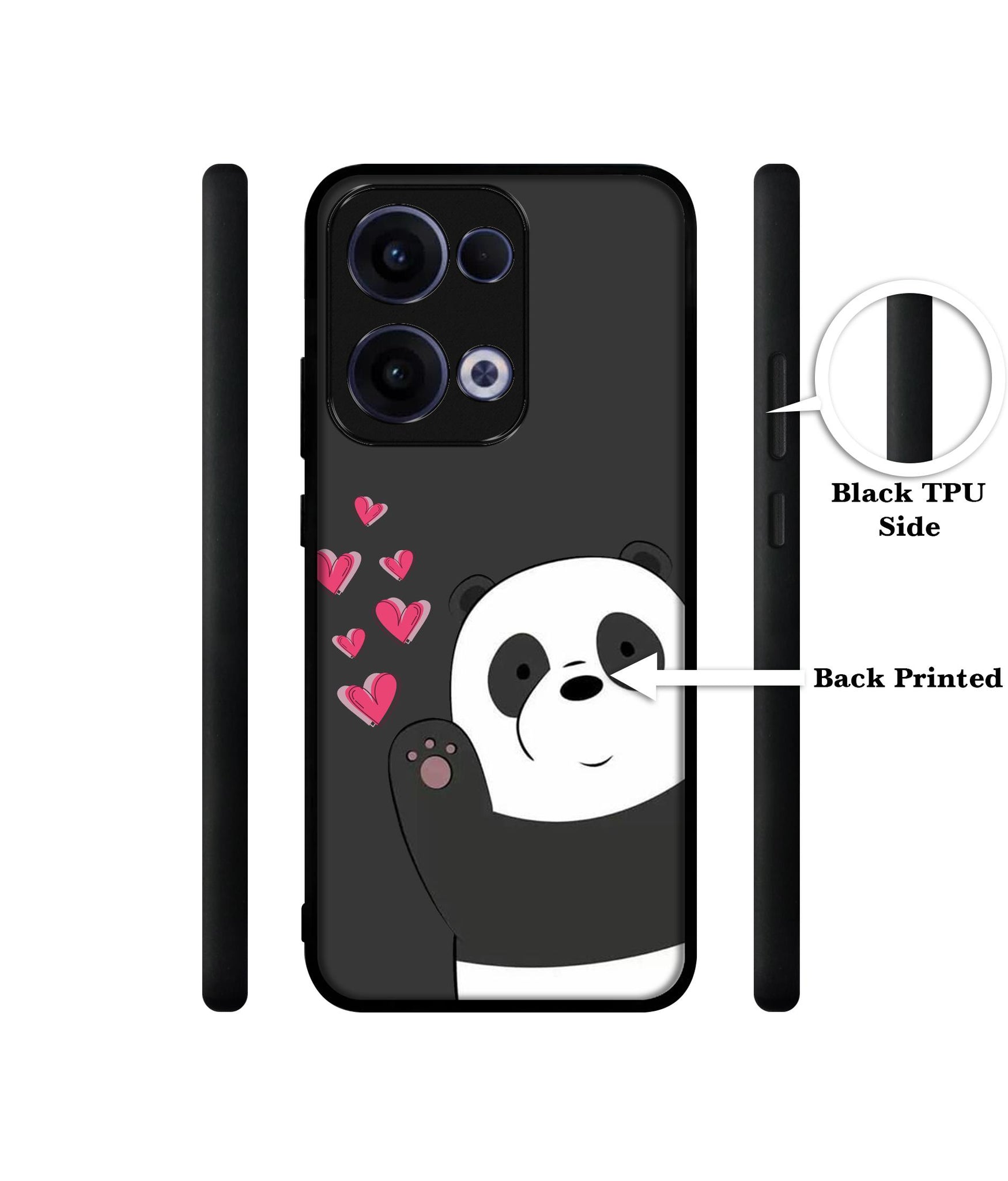 Love Panda Designer 2D Printed Back Case Cover for Oppo Reno13 5G