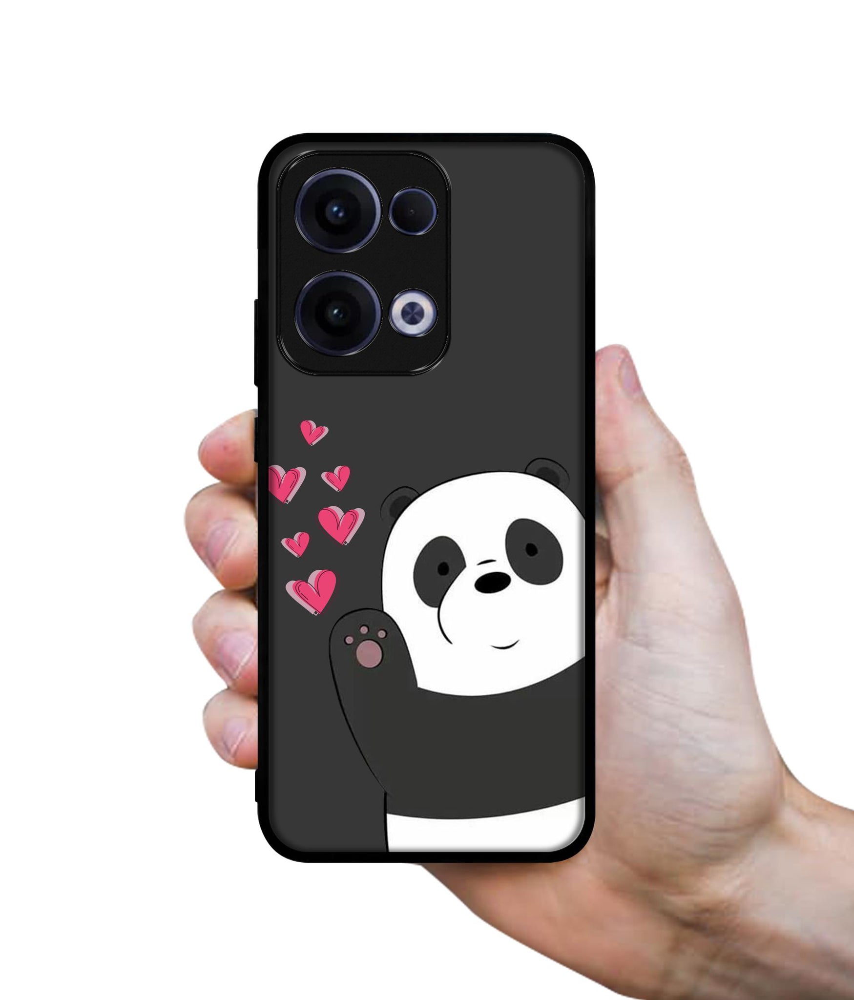 Love Panda Designer 2D Printed Back Case Cover for Oppo Reno13 5G