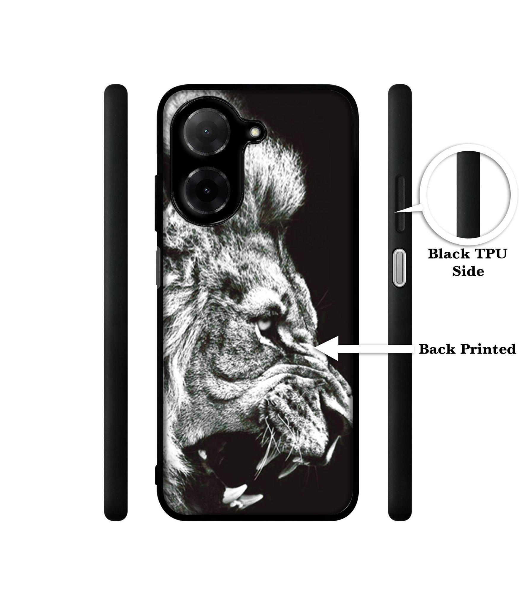 Angry Lion Designer 2D Printed Back Case Cover for Poco C71 4G / Mi Redmi A5 4G