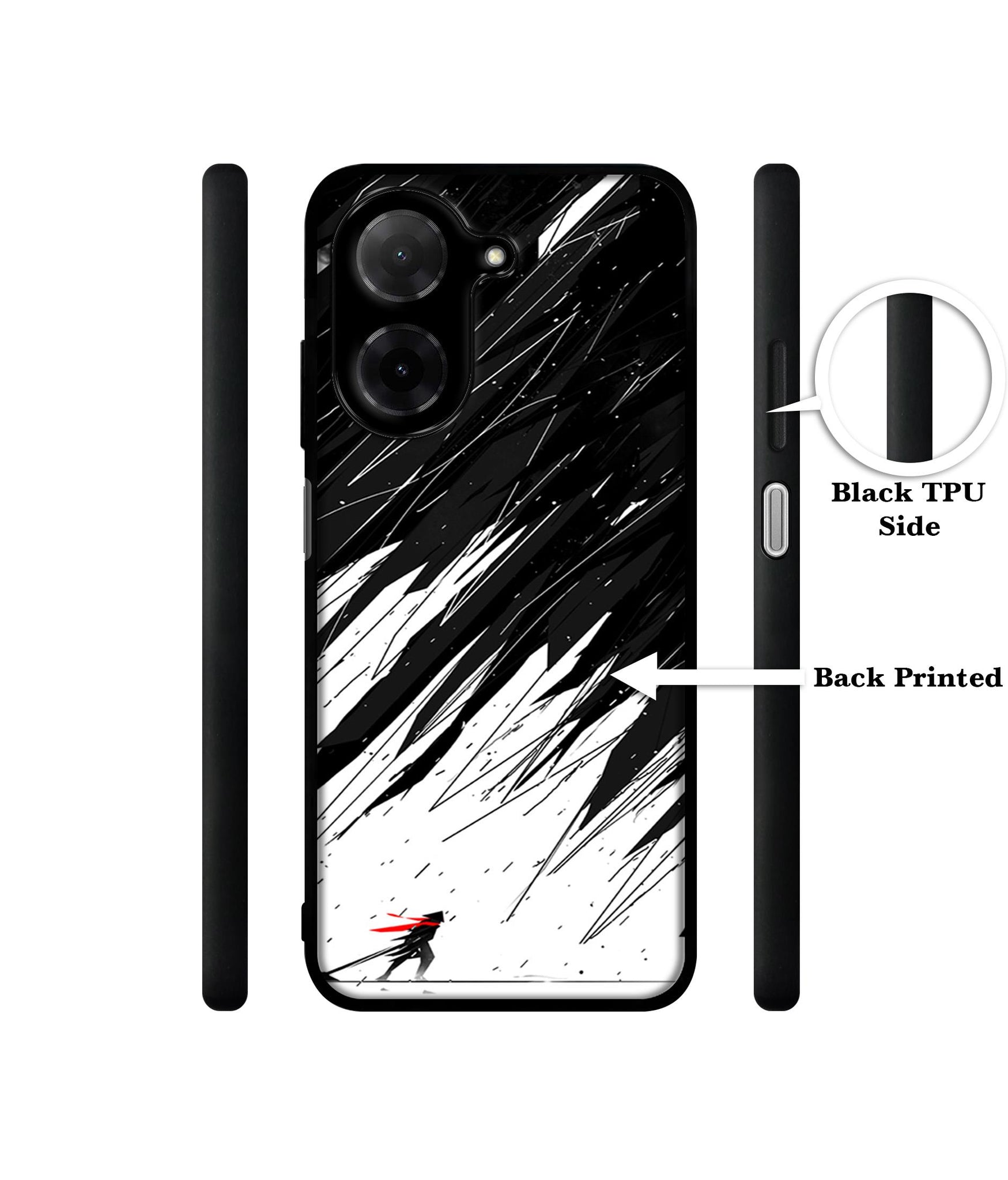 Geometric Strom Designer 2D Printed Back Case Cover for Poco C71 4G / Mi Redmi A5 4G