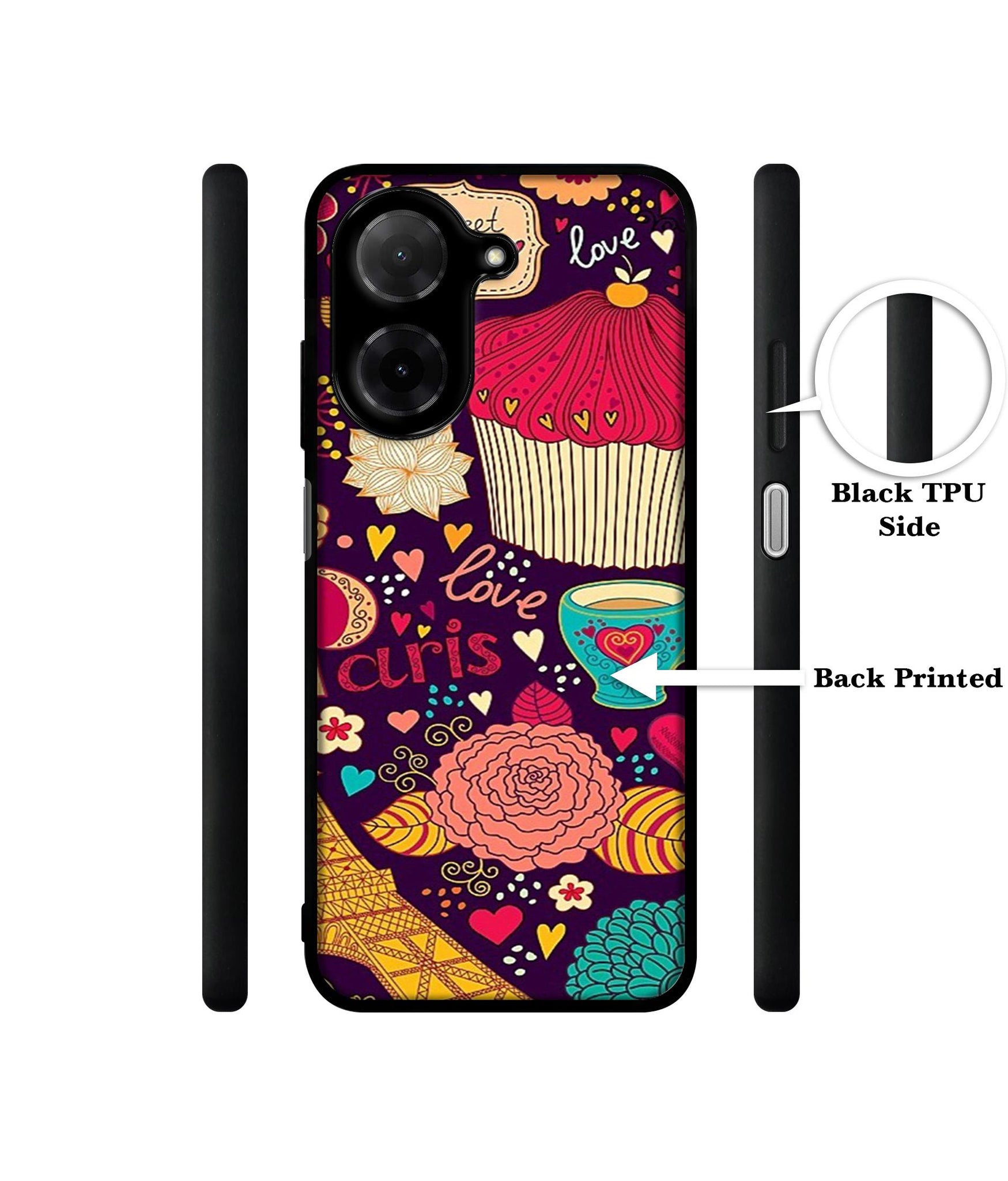 Paris Flower Love Designer 2D Printed Back Case Cover for Poco C71 4G / Mi Redmi A5 4G