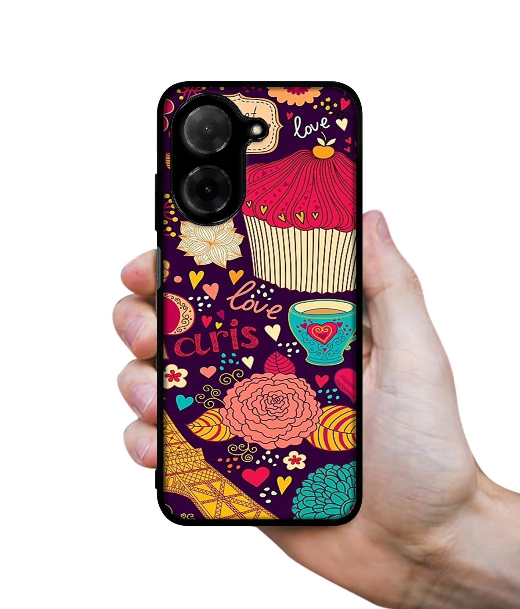 Paris Flower Love Designer 2D Printed Back Case Cover for Poco C71 4G / Mi Redmi A5 4G