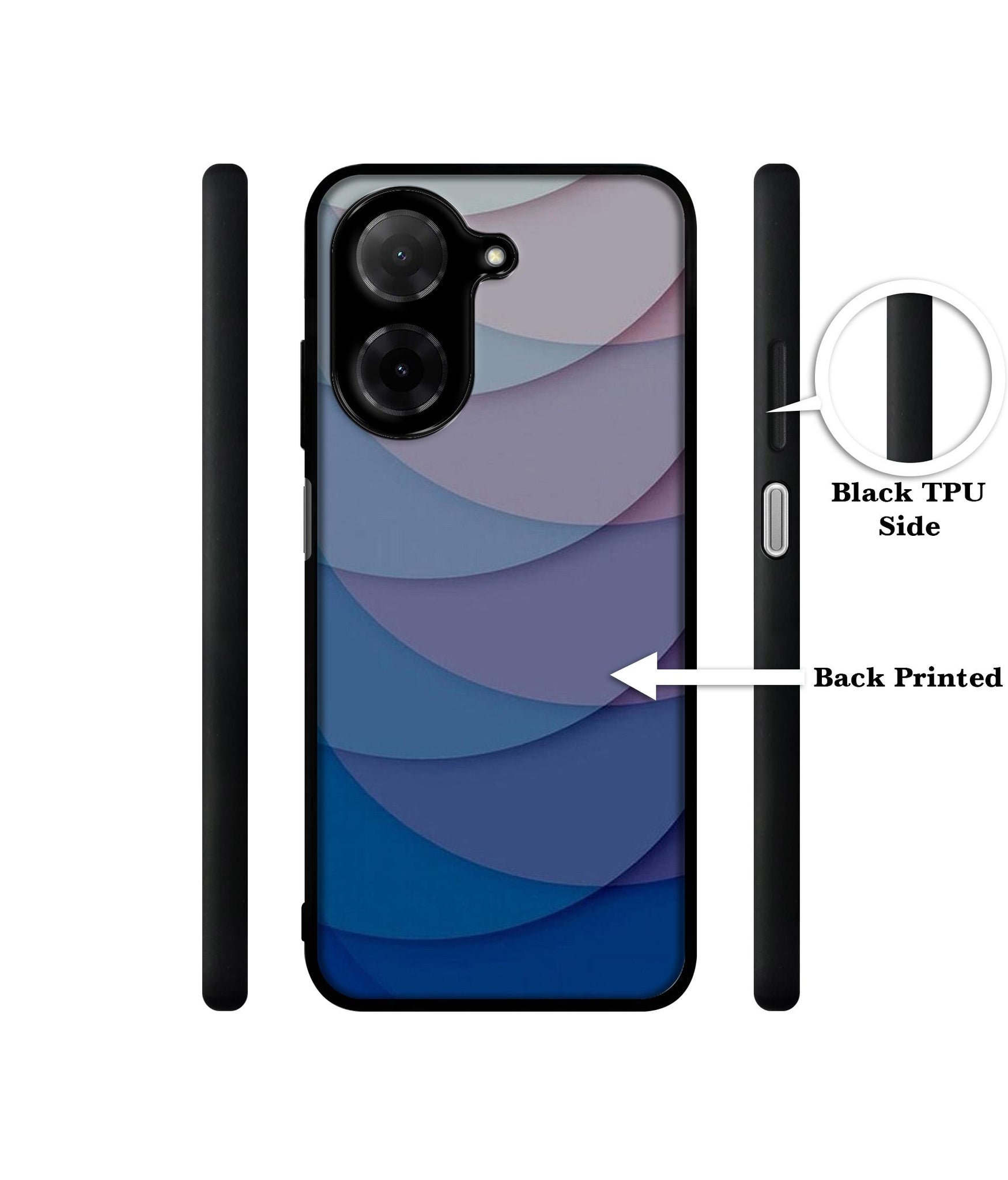 Waves Pattern Print Designer 2D Printed Back Case Cover for Poco C71 4G / Mi Redmi A5 4G