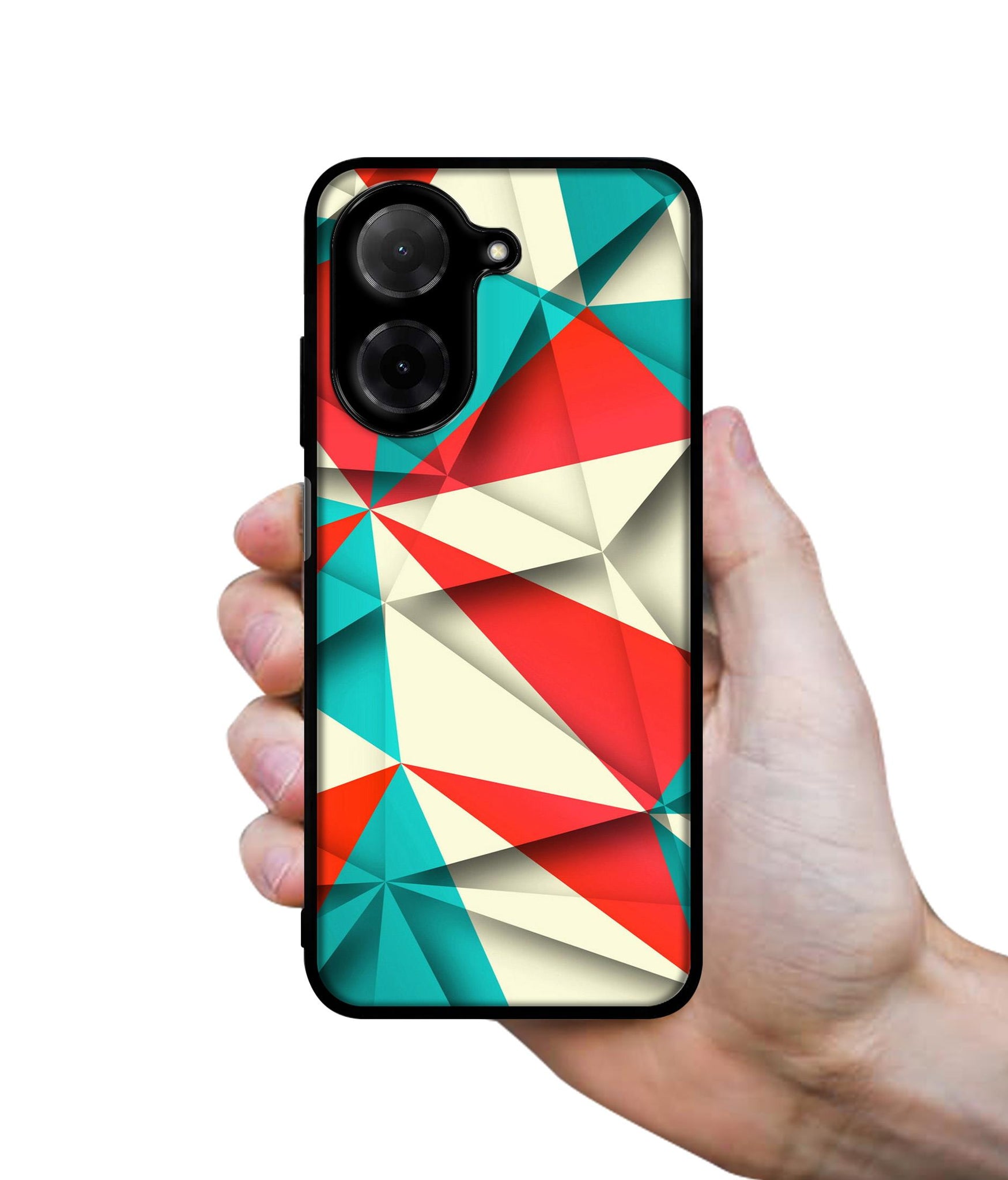 Red Blue White Pattern Designer 2D Printed Back Case Cover for Poco C71 4G / Mi Redmi A5 4G