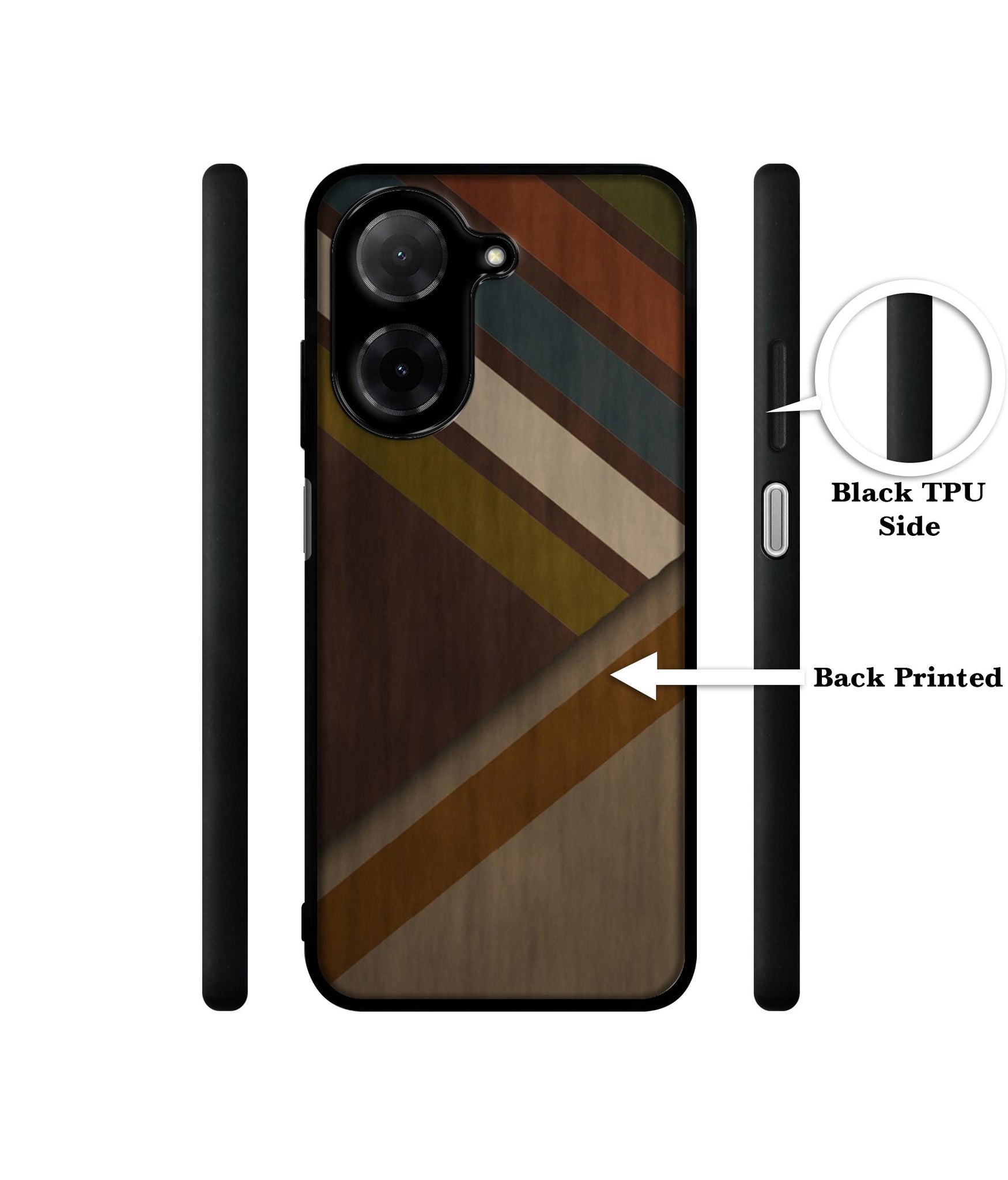 Colorful Wooden Pattern Designer 2D Printed Back Case Cover for Poco C71 4G / Mi Redmi A5 4G