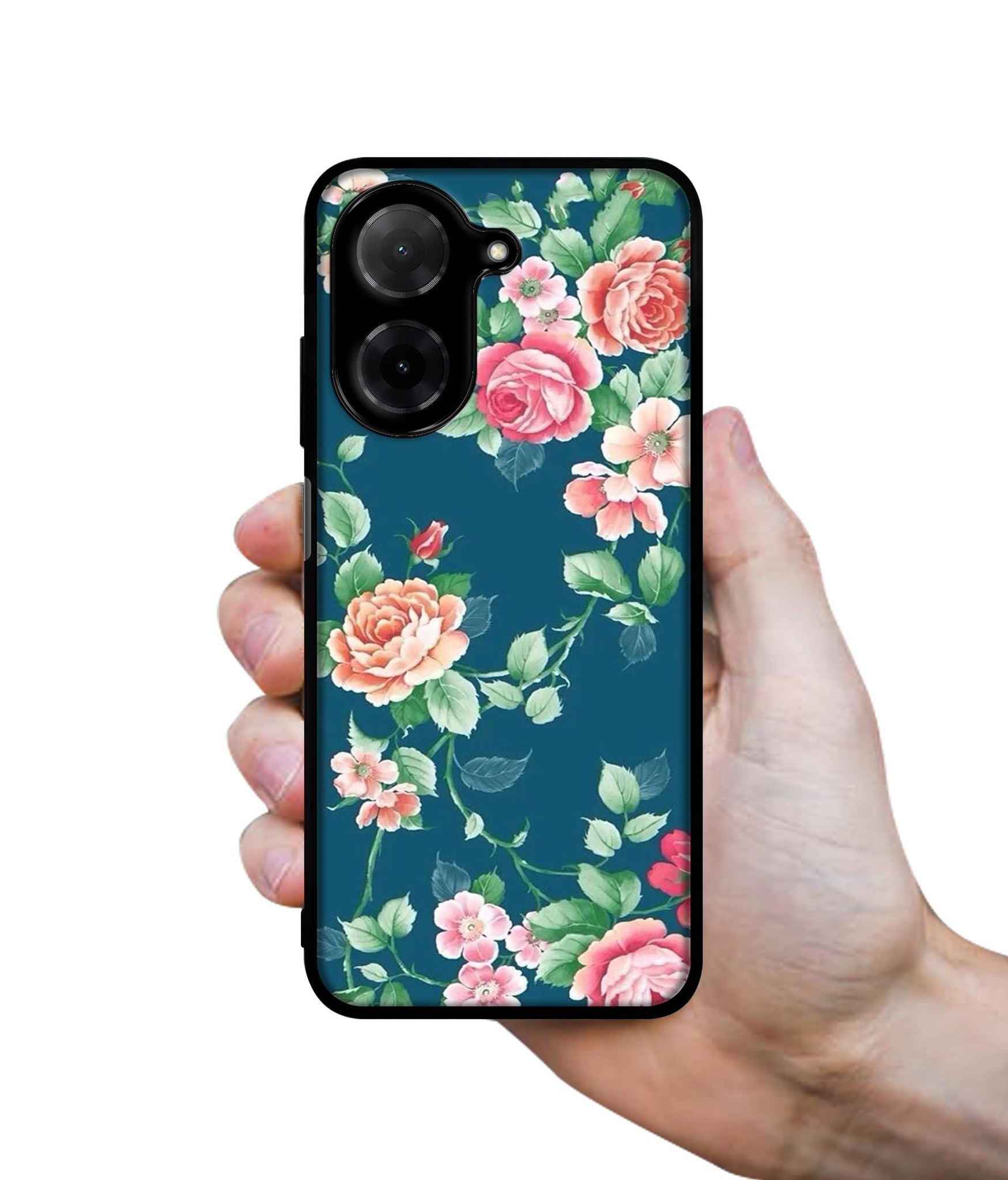Vintage Floral Designer 2D Printed Back Case Cover for Poco C71 4G / Mi Redmi A5 4G
