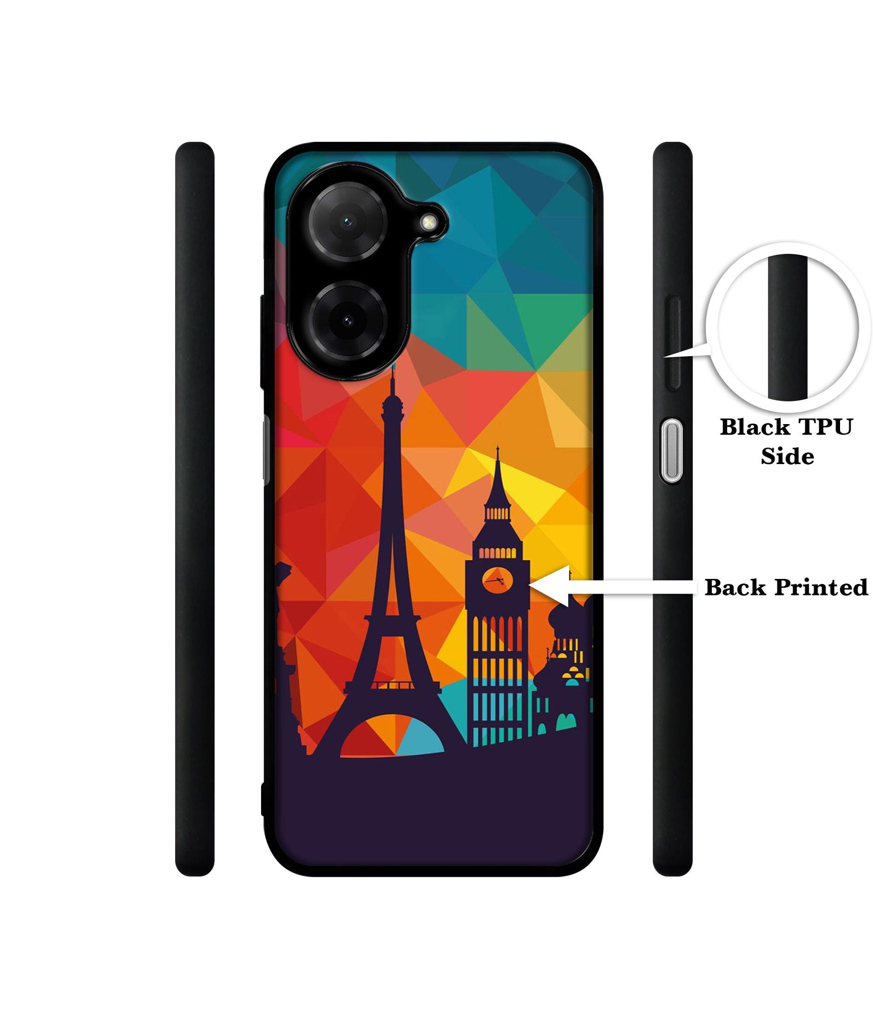 Colored Paris Designer 2D Printed Back Case Cover for Poco C71 4G / Mi Redmi A5 4G