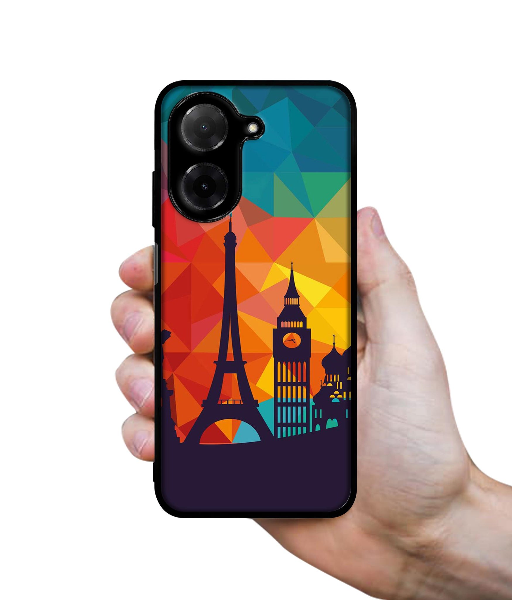 Colored Paris Designer 2D Printed Back Case Cover for Poco C71 4G / Mi Redmi A5 4G