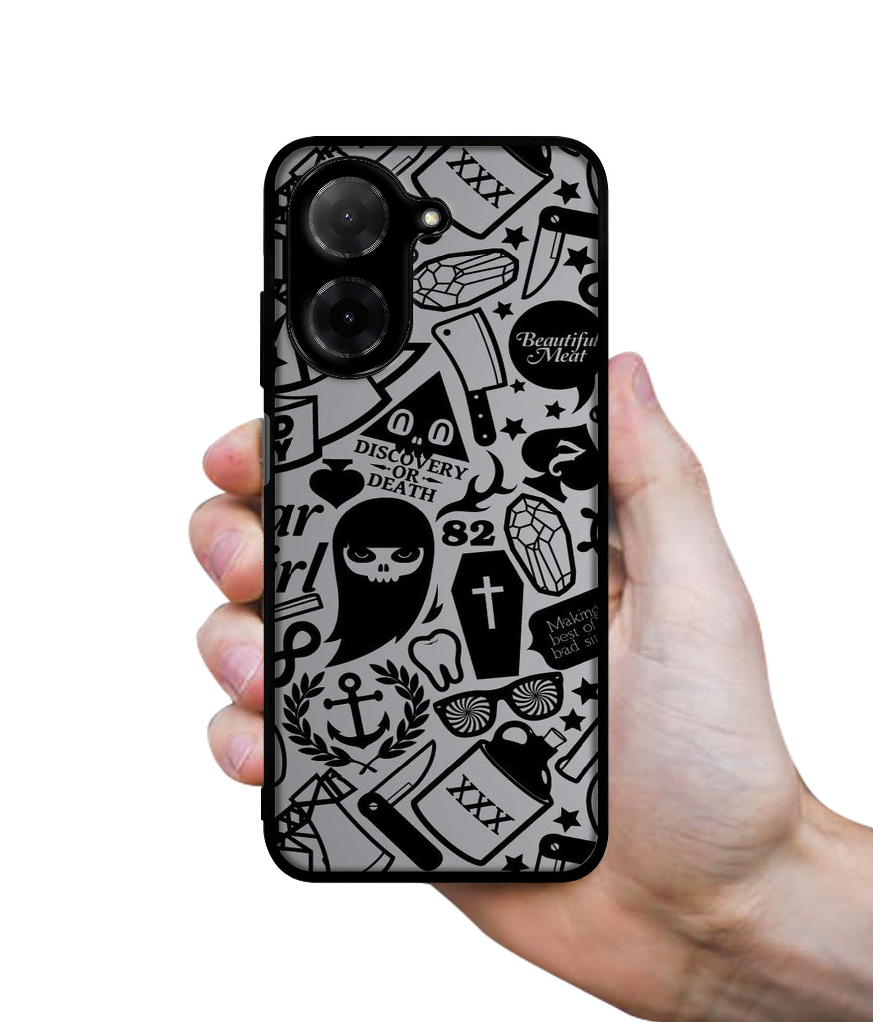 Discover Or Death Designer 2D Printed Back Case Cover for Poco C71 4G / Mi Redmi A5 4G