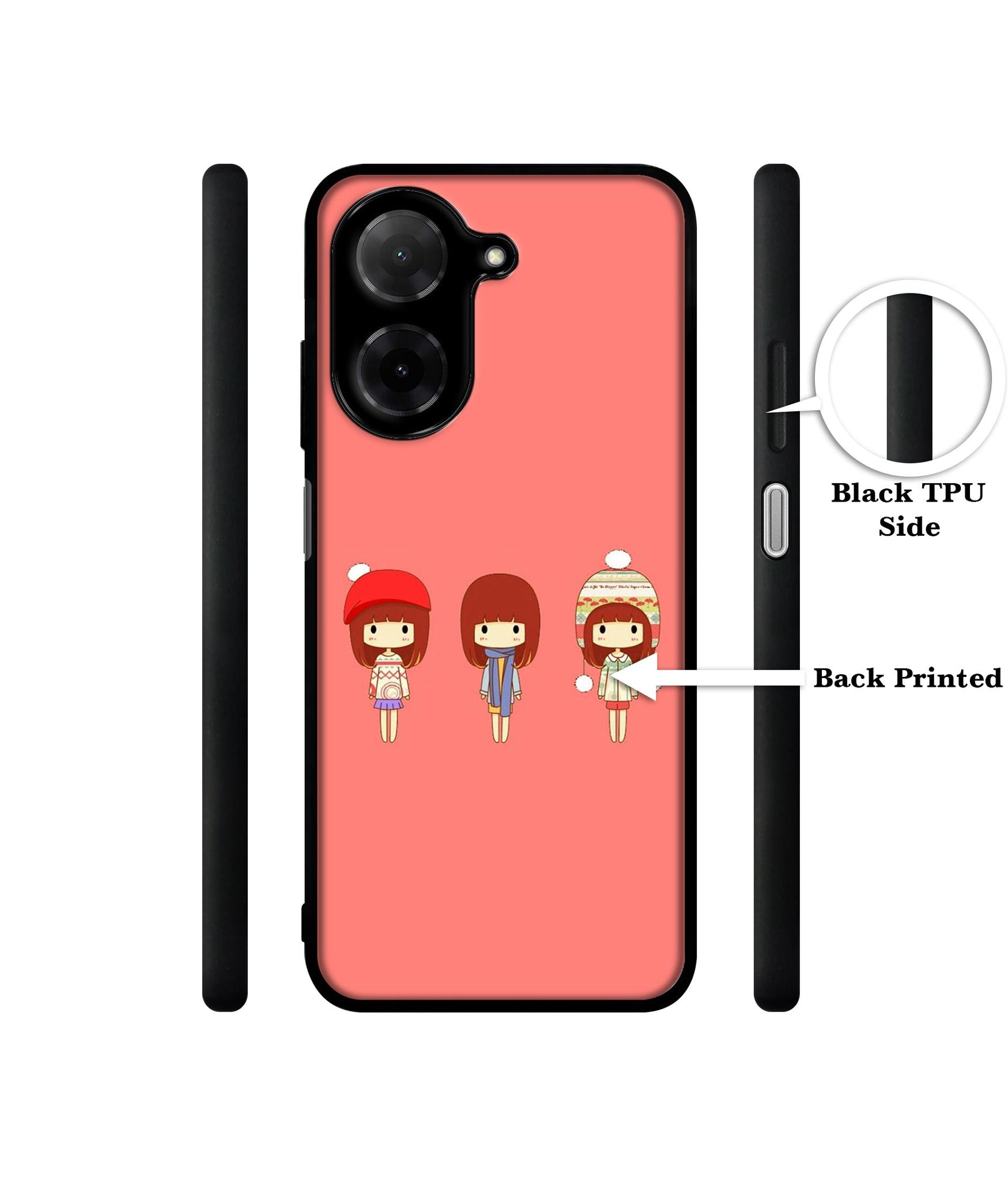 Cute Girls Designer 2D Printed Back Case Cover for Poco C71 4G / Mi Redmi A5 4G