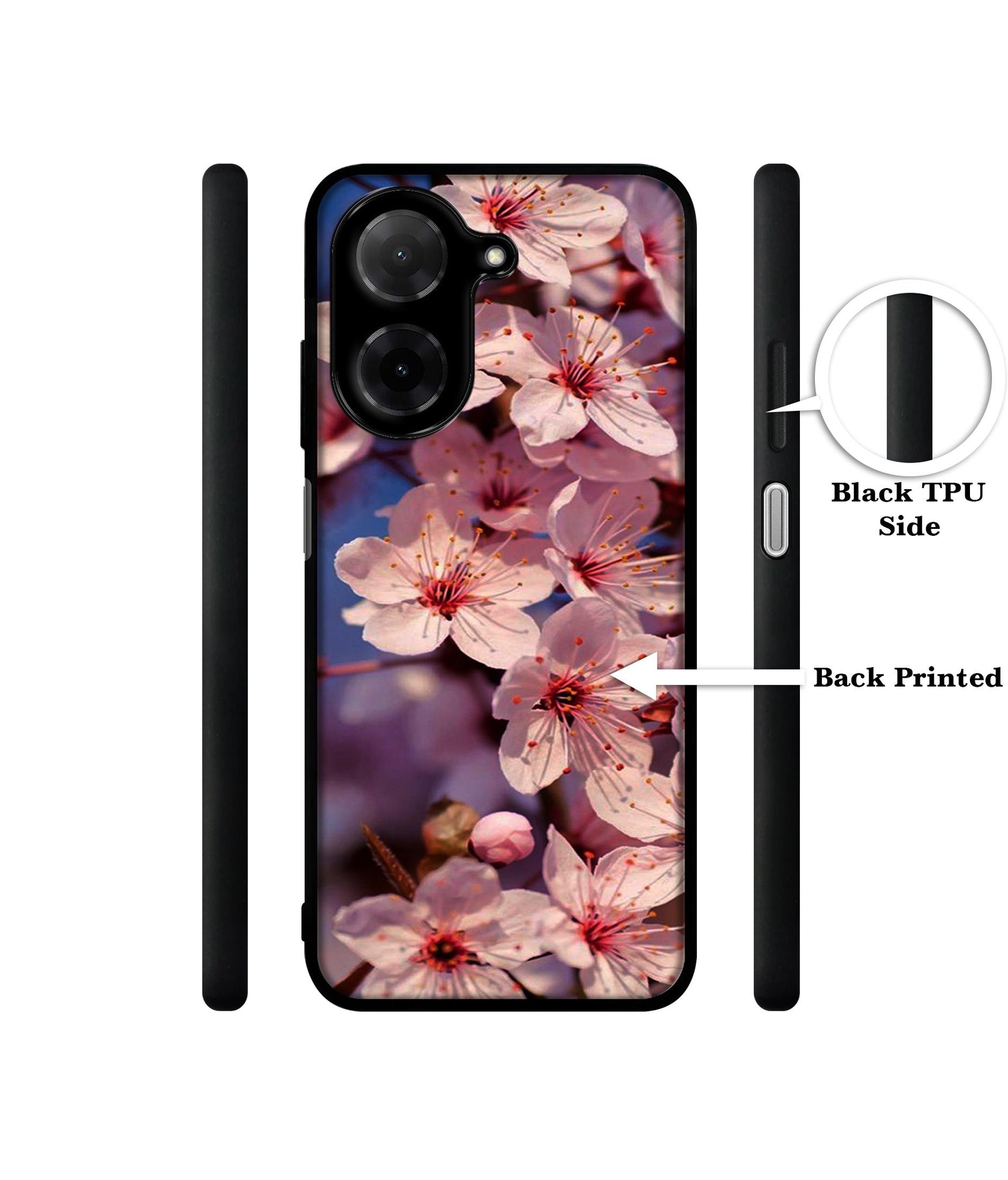 Pink Flowers Pattern Designer 2D Printed Back Case Cover for Poco C71 4G / Mi Redmi A5 4G