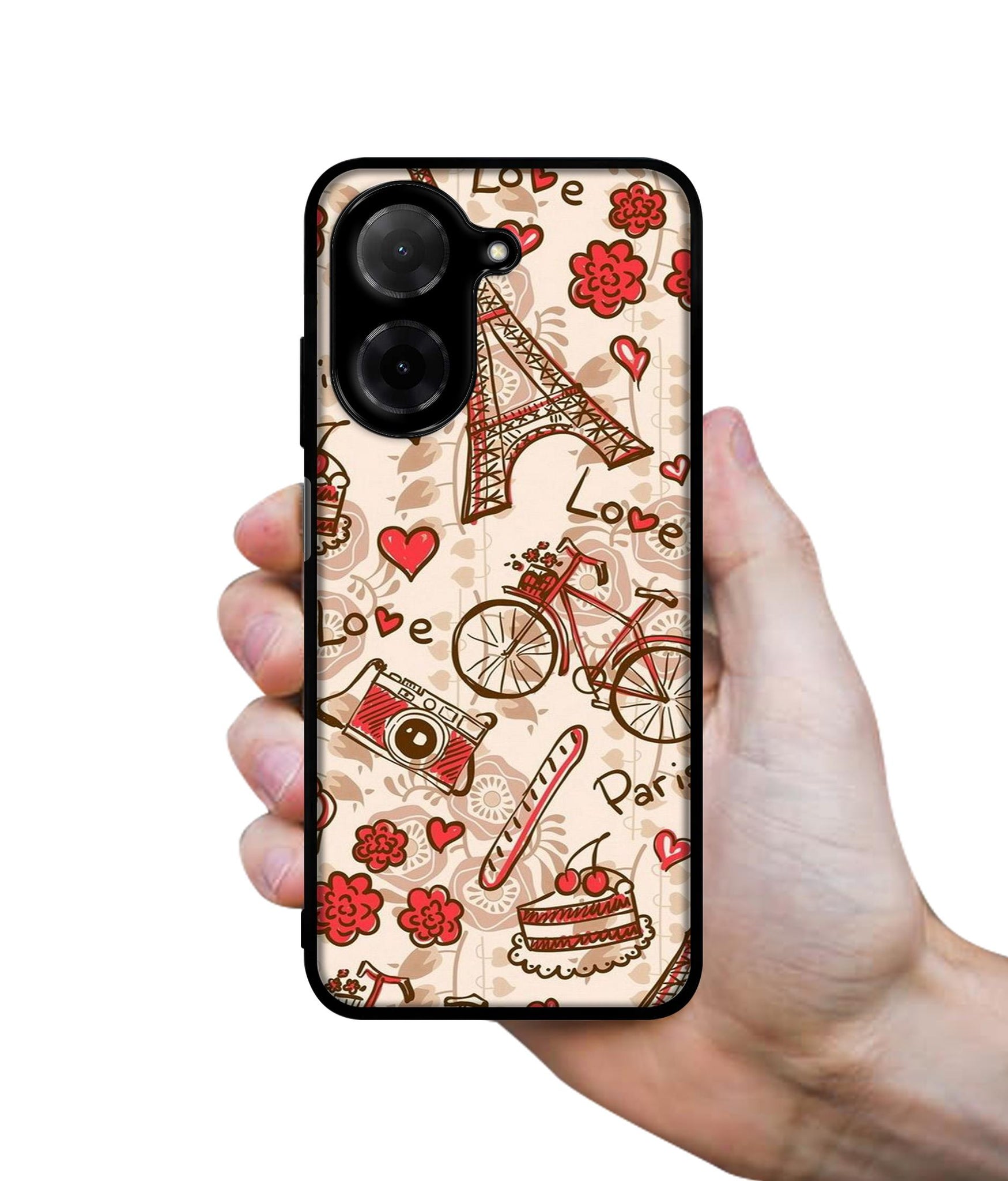 Vintage Paris Designer 2D Printed Back Case Cover for Poco C71 4G / Mi Redmi A5 4G