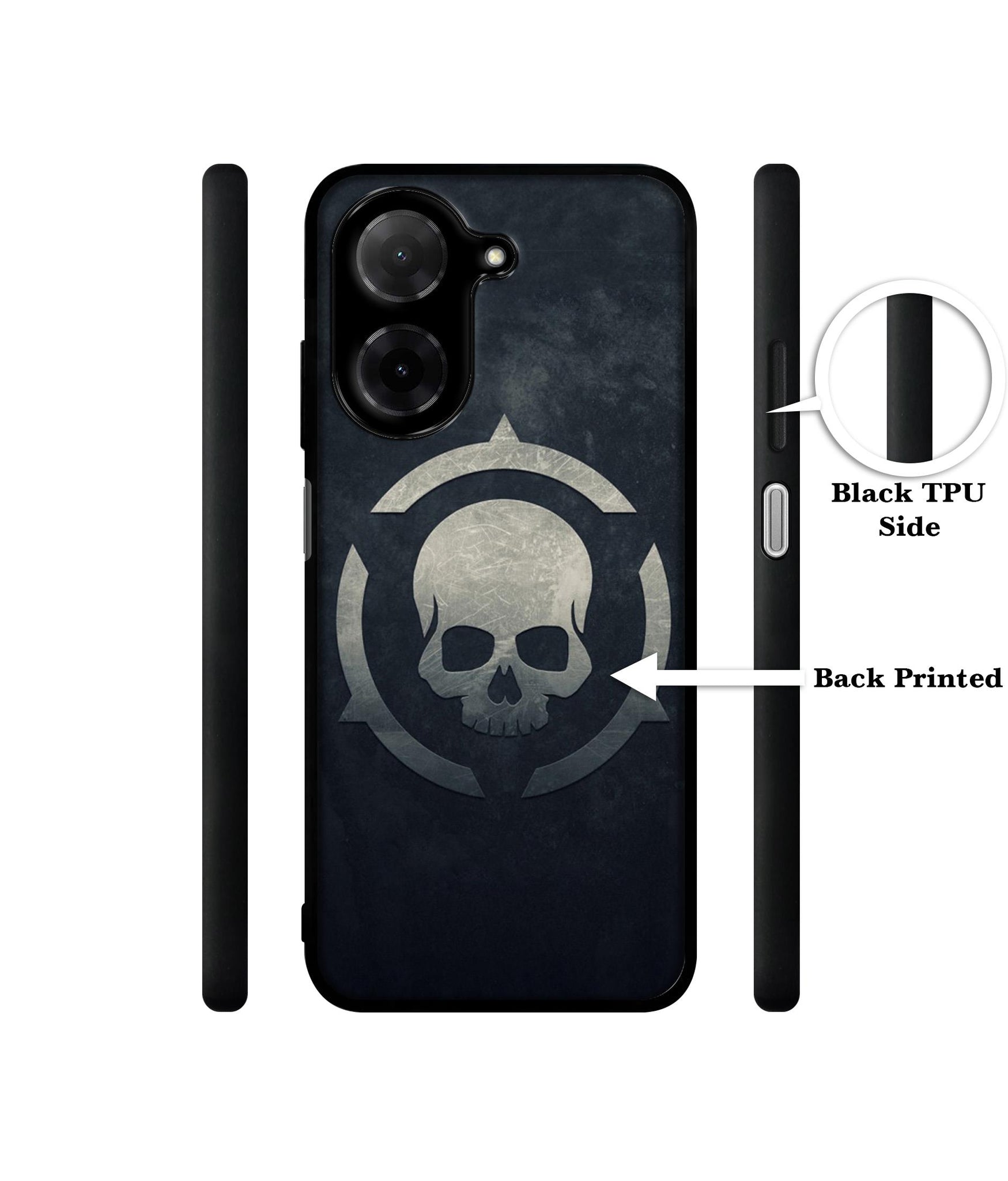 Skull Pattern Print Designer 2D Printed Back Case Cover for Poco C71 4G / Mi Redmi A5 4G