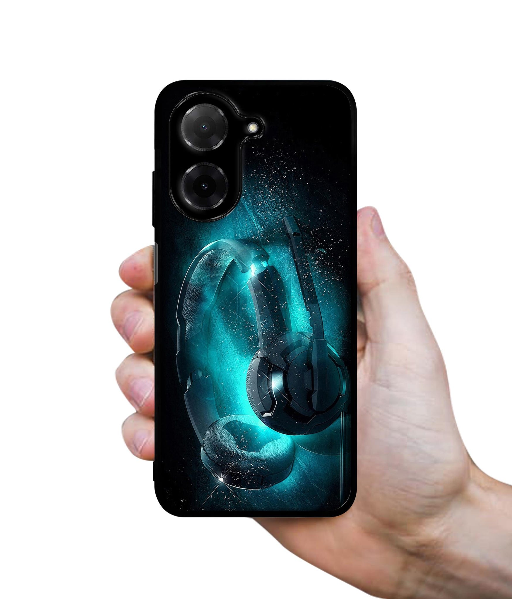 Cool Headphone Designer 2D Printed Back Case Cover for Poco C71 4G / Mi Redmi A5 4G