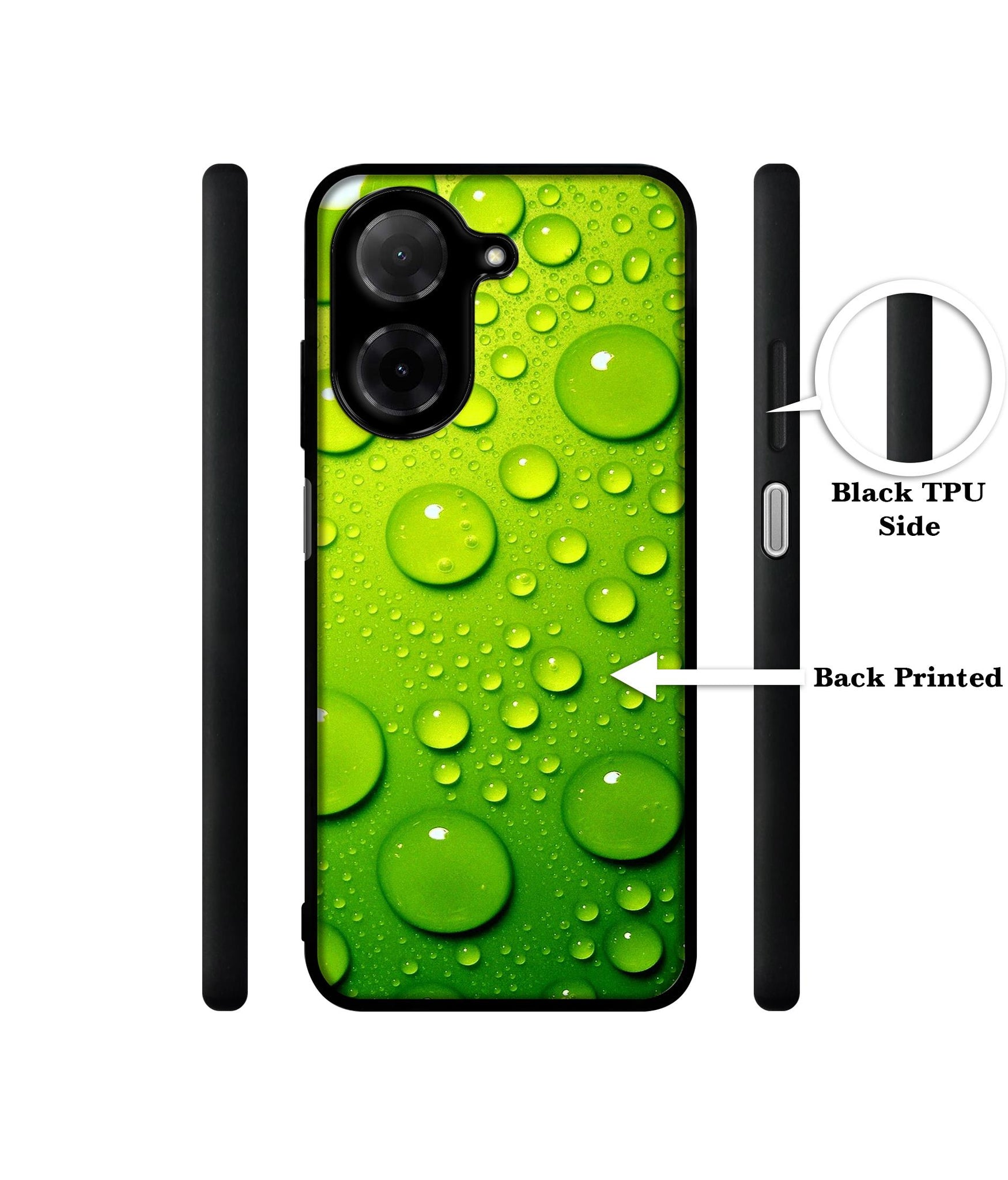 Green Bubbles Designer 2D Printed Back Case Cover for Poco C71 4G / Mi Redmi A5 4G