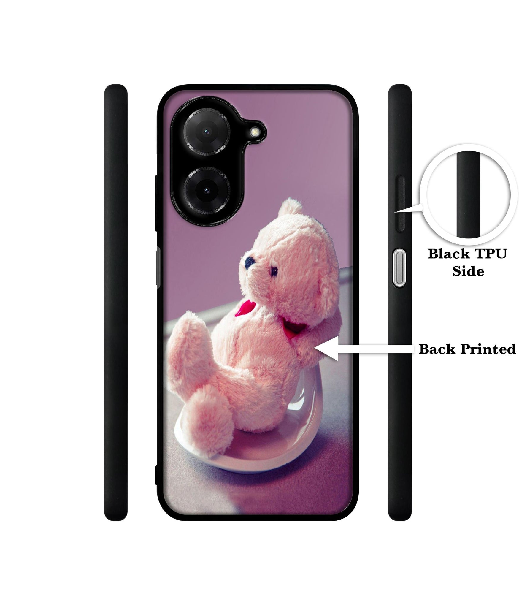 Cute Teddy Bear Designer 2D Printed Back Case Cover for Poco C71 4G / Mi Redmi A5 4G
