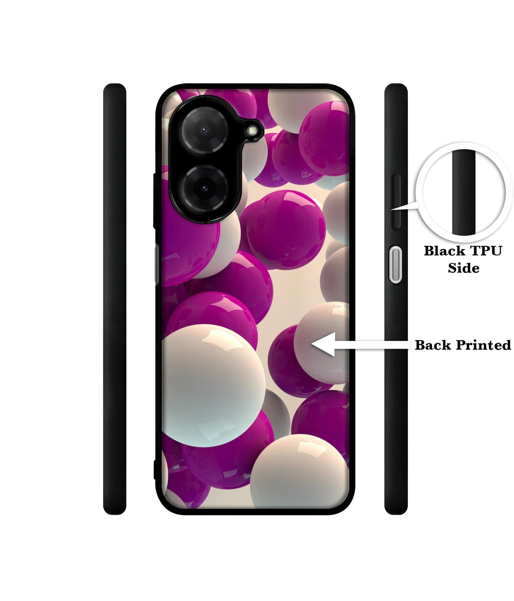 3D Balloons Designer 2D Printed Back Case Cover for Poco C71 4G / Mi Redmi A5 4G