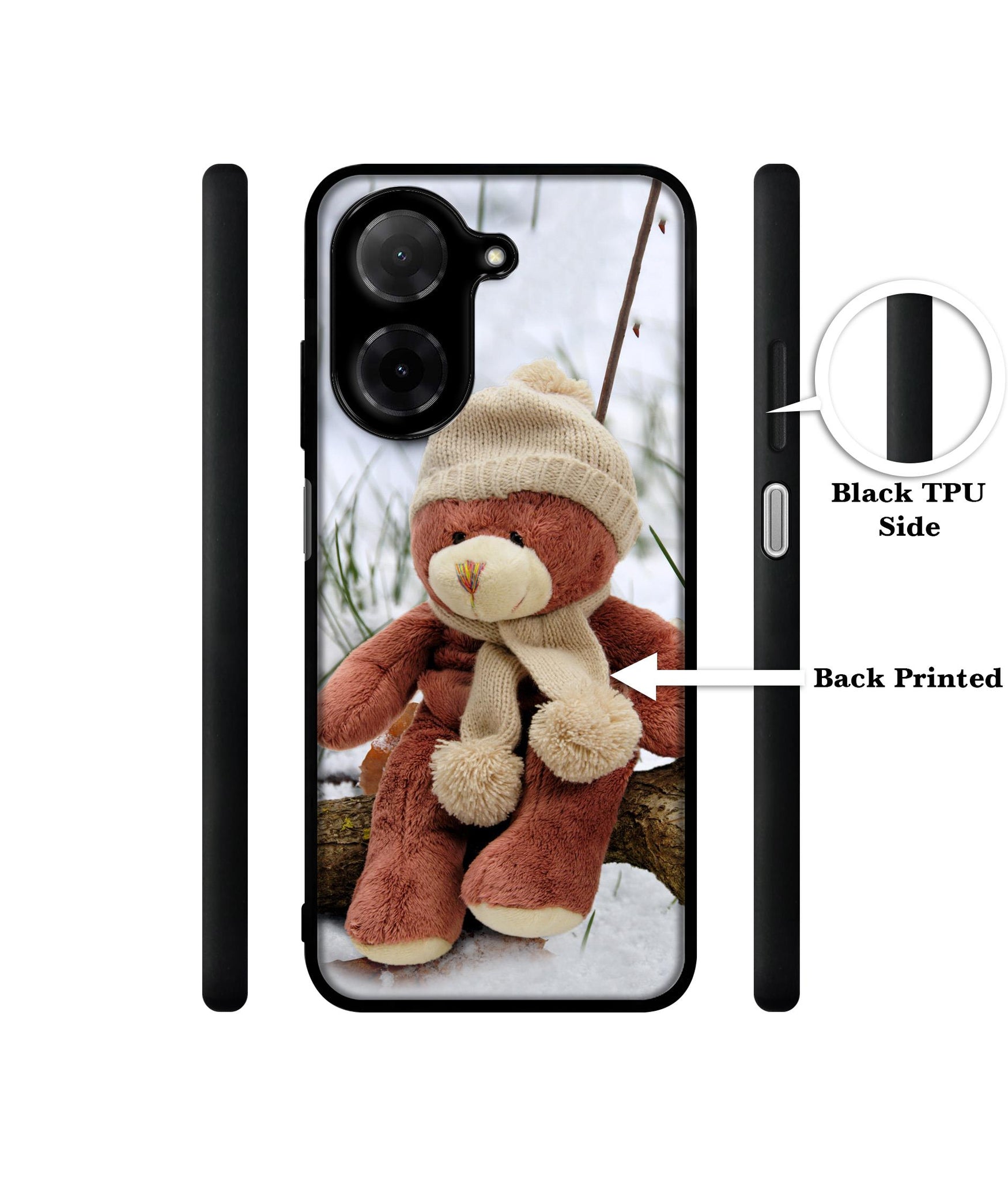 Woolen Bear Designer 2D Printed Back Case Cover for Poco C71 4G / Mi Redmi A5 4G