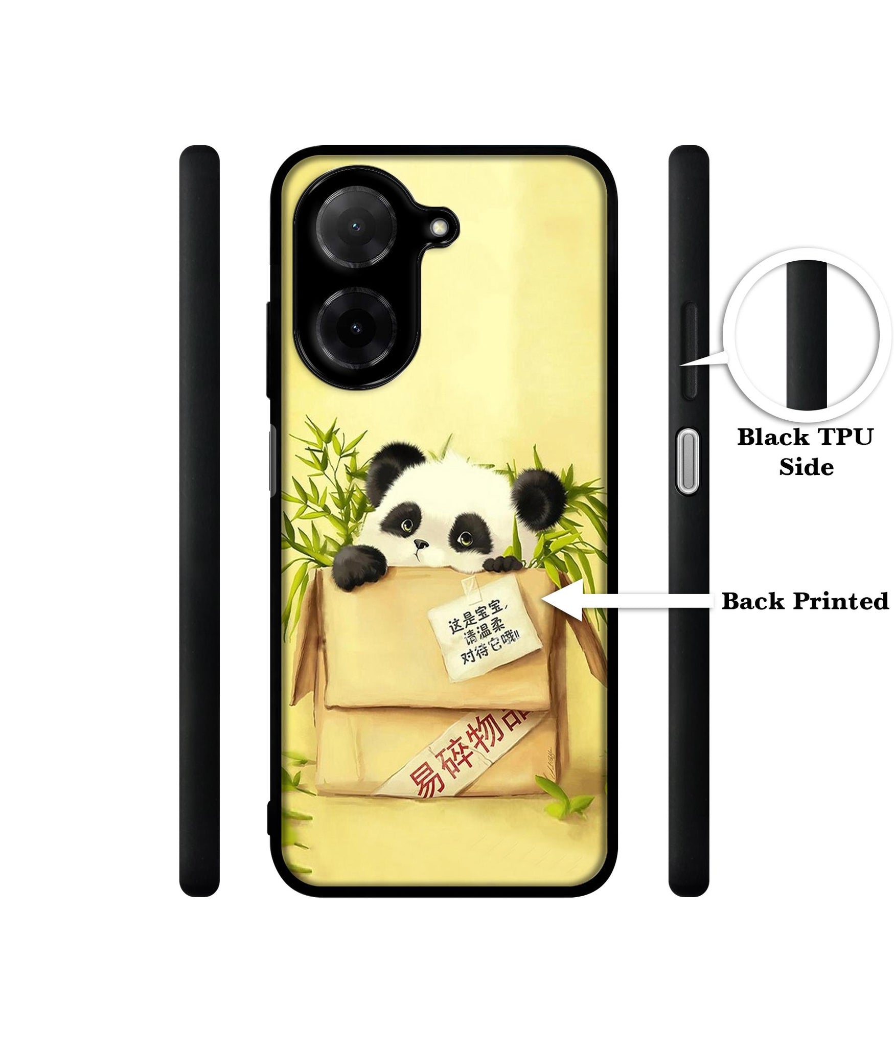 Panda In Box Designer 2D Printed Back Case Cover for Poco C71 4G / Mi Redmi A5 4G
