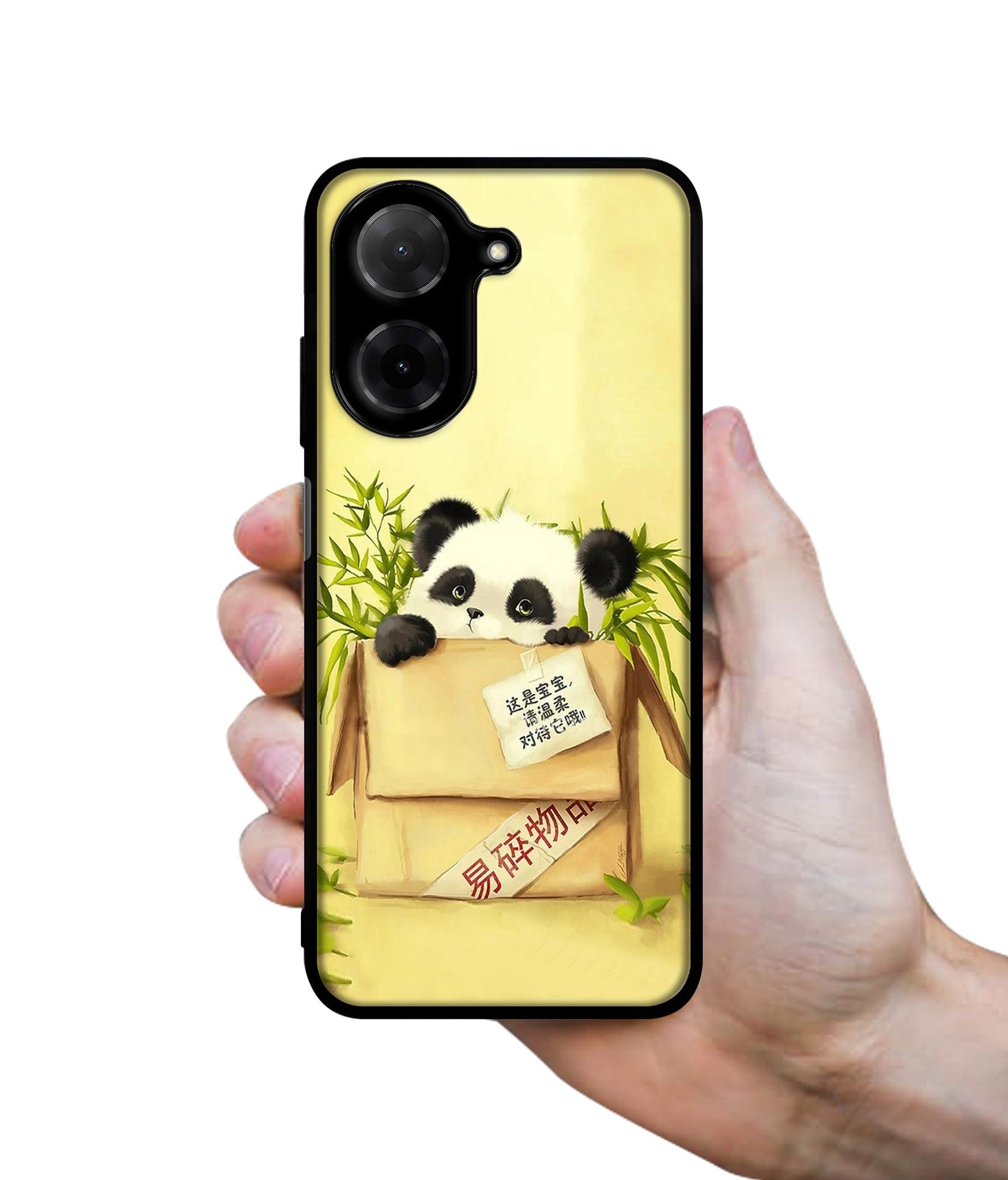 Panda In Box Designer 2D Printed Back Case Cover for Poco C71 4G / Mi Redmi A5 4G
