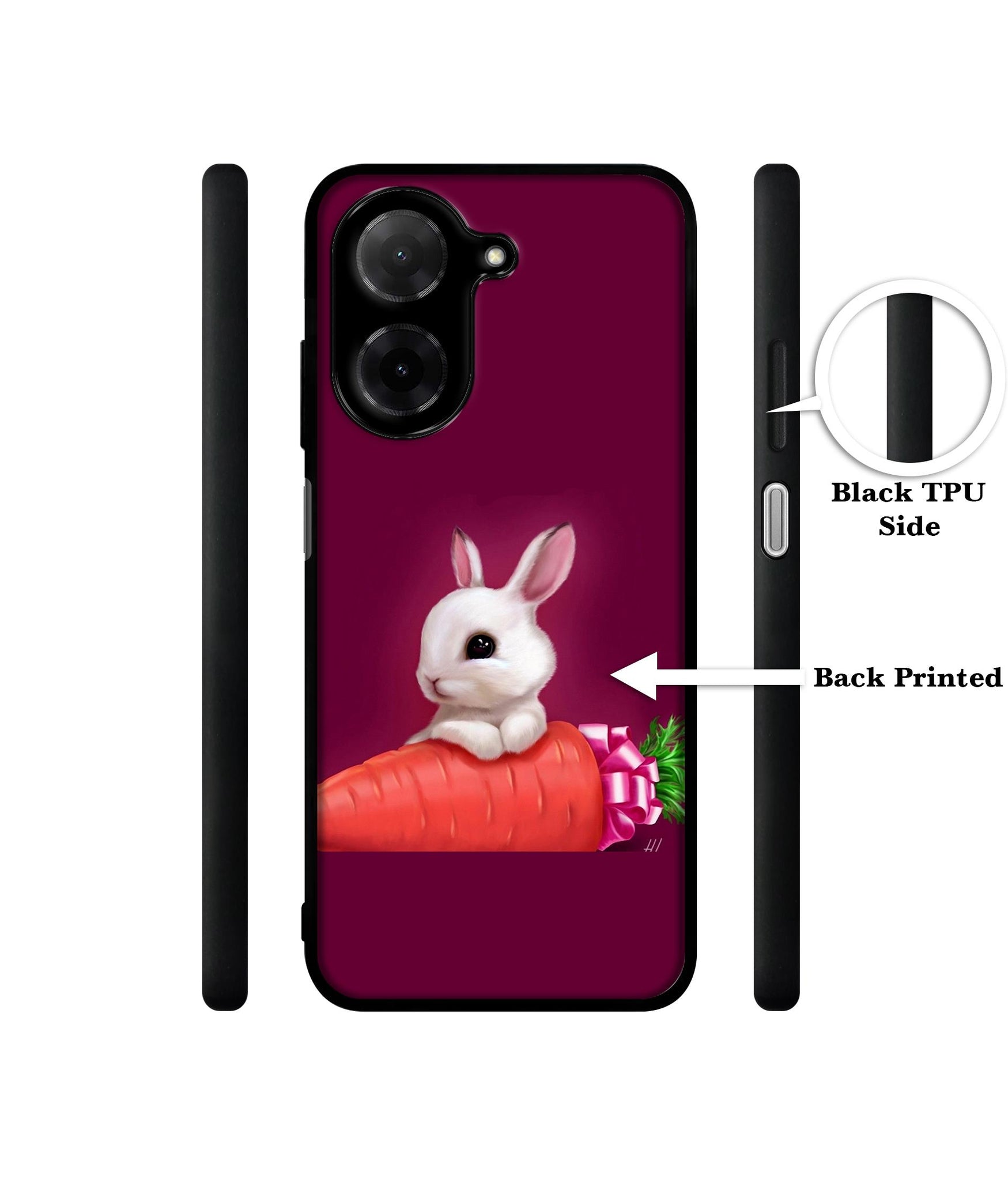 Bunny With Carrot Designer 2D Printed Back Case Cover for Poco C71 4G / Mi Redmi A5 4G